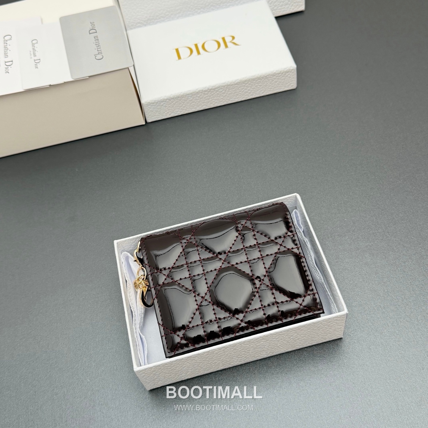 Bottega Veneta Mini Lady Gardenia S0178 Brown Patent Leather Intrecciato Wallet 보테가베네타 미니 레이디 가르데니아 S0178 브라운 페이턴트 레더 인트레치아토 반지갑 11cm 9