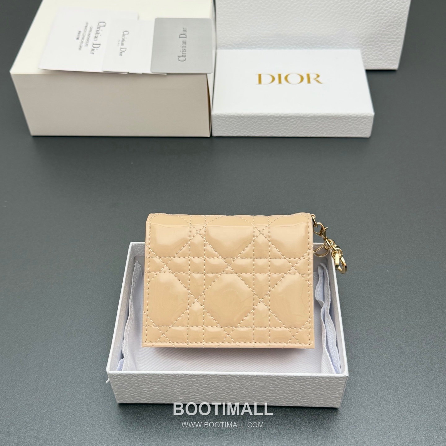 Dior Lady Gardenia Mini Pink Patent Leather Wallet 디올 레이디 가르데니아 미니 S0178 핑크 패턴트 레더 칸나주 반지갑 11cm 3