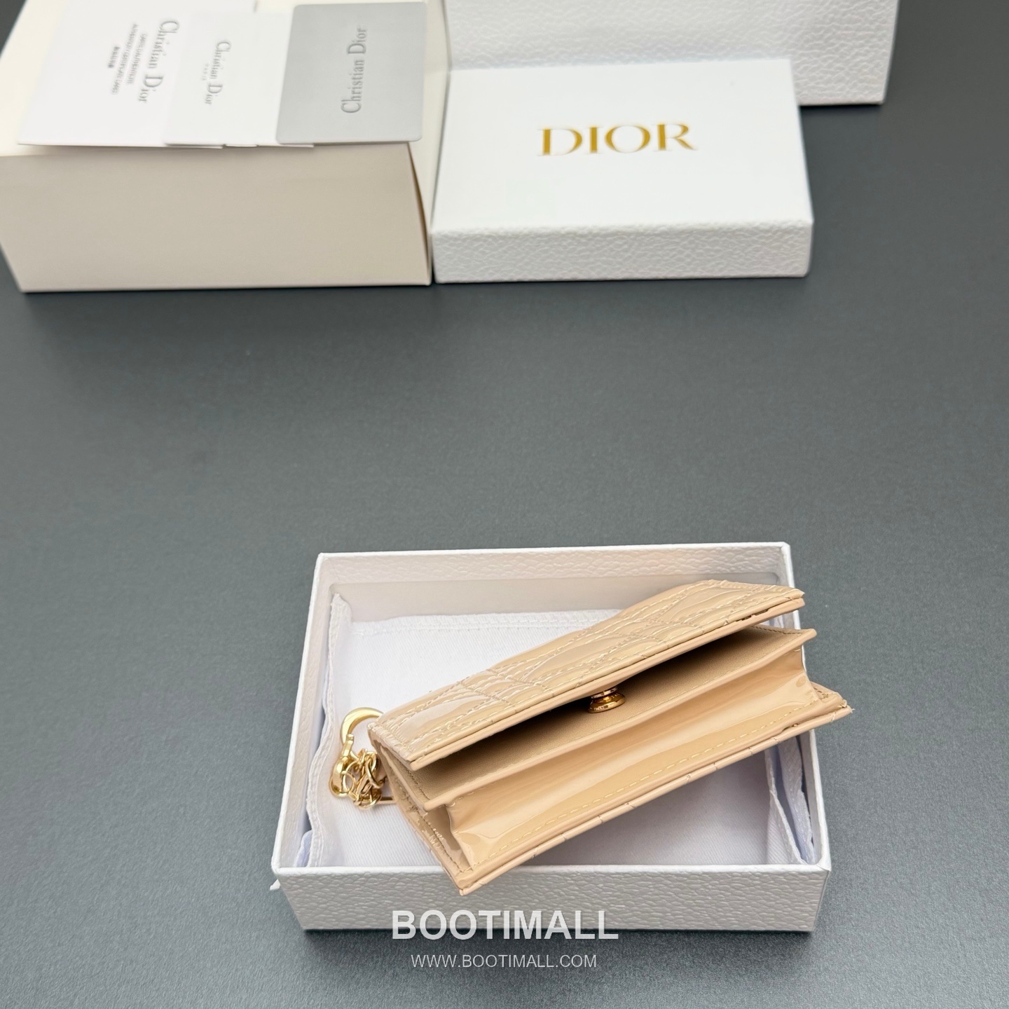 Dior Lady Gardenia Mini Pink Patent Leather Wallet 디올 레이디 가르데니아 미니 S0178 핑크 패턴트 레더 칸나주 반지갑 11cm 4