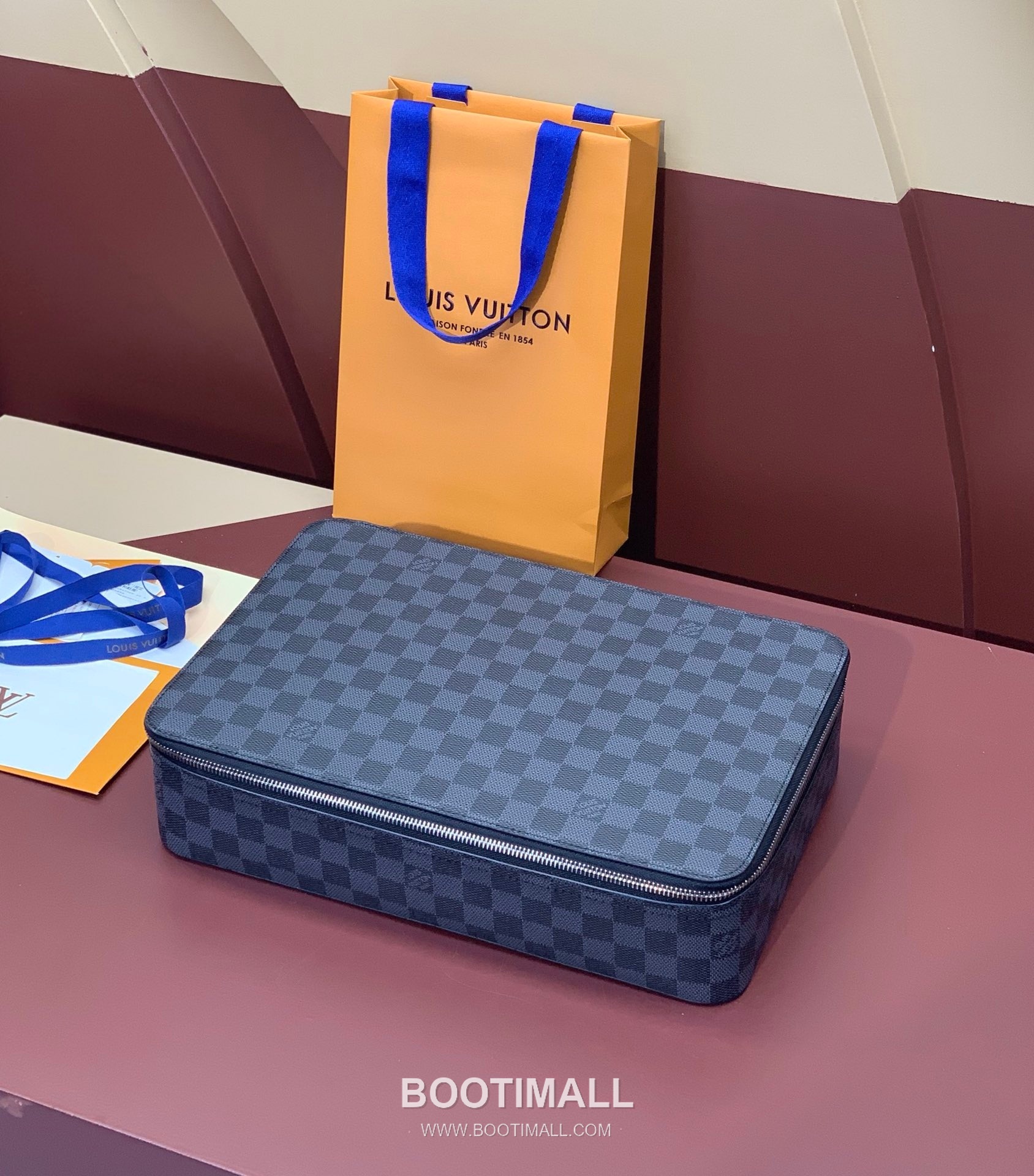 Louis Vuitton Damier Graphite Packing Cube Large Pouch Black Gray M40185 루이비통 다미에 그라피트 패킹 큐브 라지 파우치 블랙 그레이 M40185 1