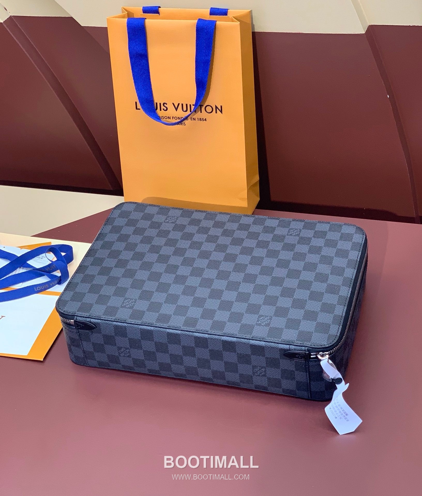 Louis Vuitton Damier Graphite Packing Cube Large Pouch Black Gray M40185 루이비통 다미에 그라피트 패킹 큐브 라지 파우치 블랙 그레이 M40185 2