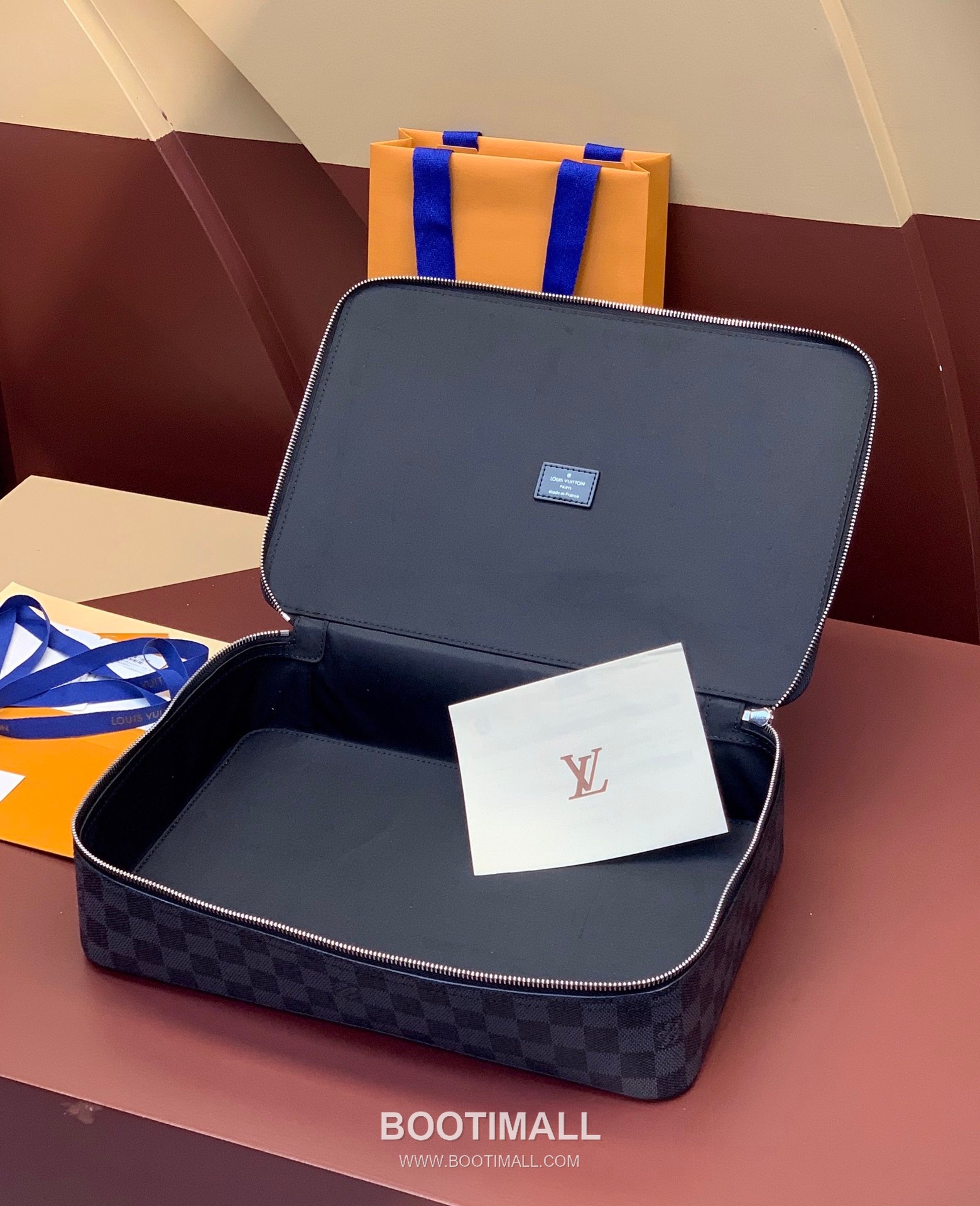 Louis Vuitton Damier Graphite Packing Cube Large Pouch Black Gray M40185 루이비통 다미에 그라피트 패킹 큐브 라지 파우치 블랙 그레이 M40185 3