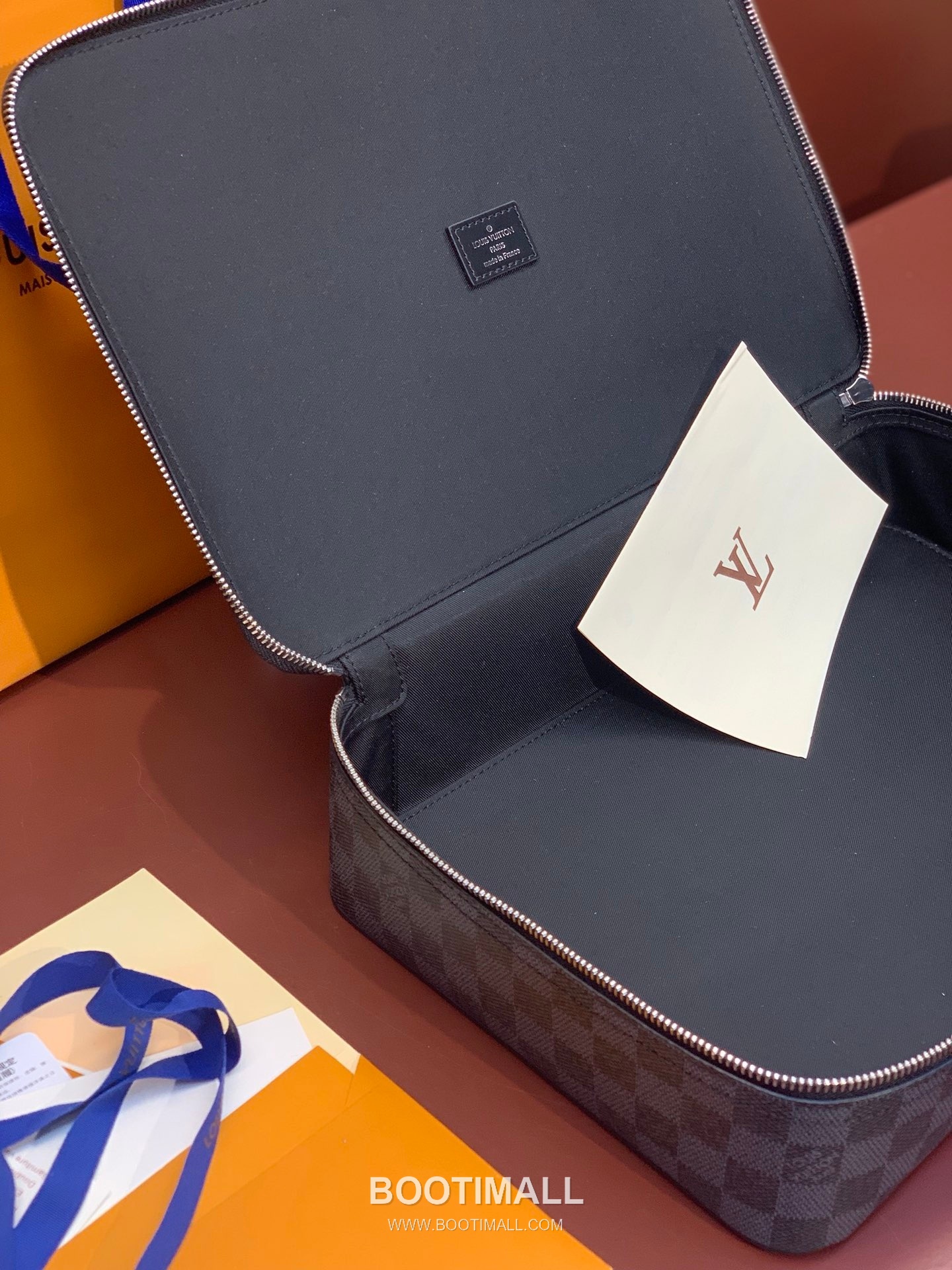 Louis Vuitton Damier Graphite Packing Cube Large Pouch Black Gray M40185 루이비통 다미에 그라피트 패킹 큐브 라지 파우치 블랙 그레이 M40185 5