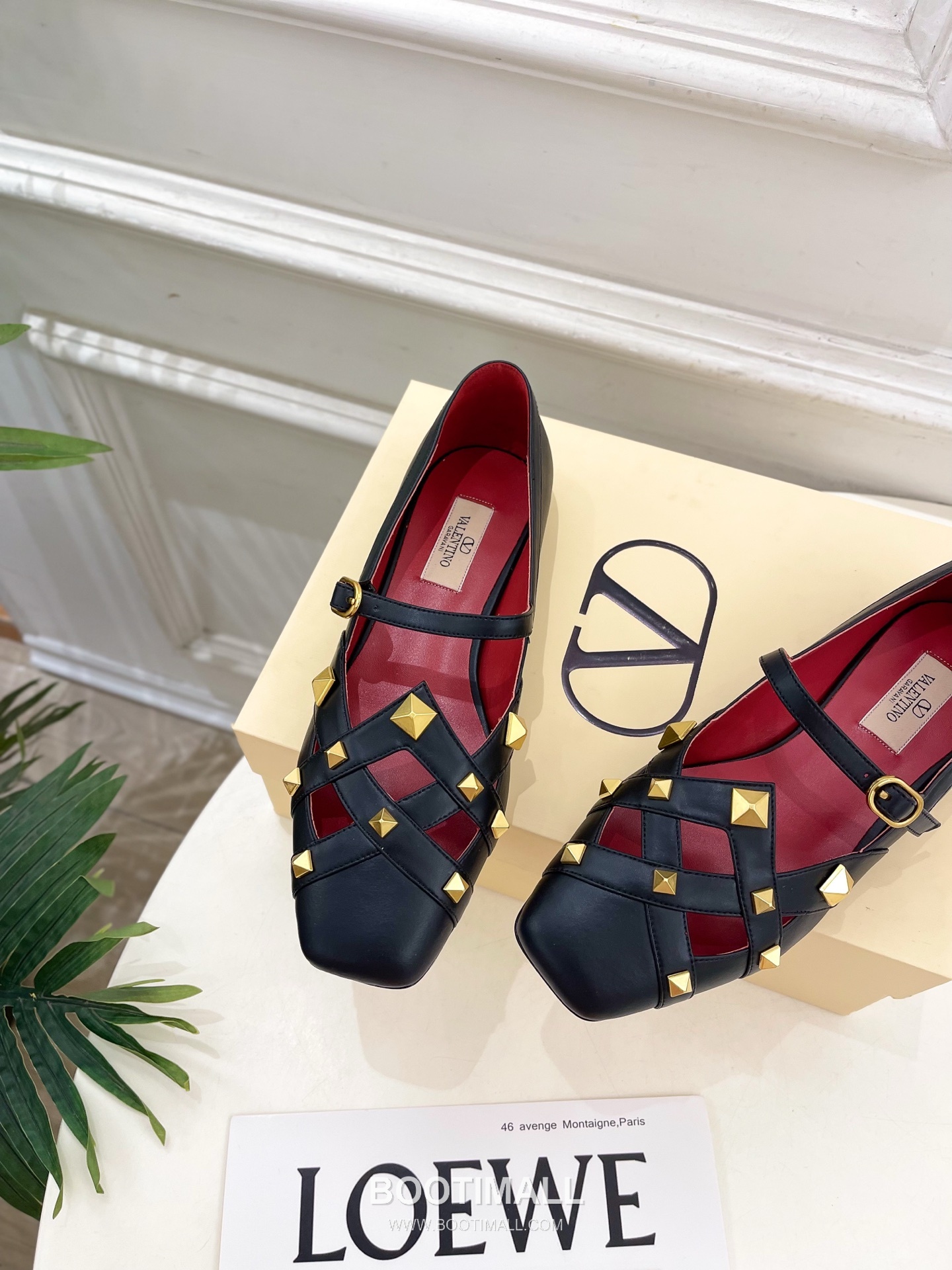 Valentino Garavani Roman Stud Studdy Ballet Flat Lambskin Gold V Buckle Shoes 발렌티노 가라바니 로만 스터드 스터디 발레 플랫 램스킨 골드 V 버클 슈즈 6