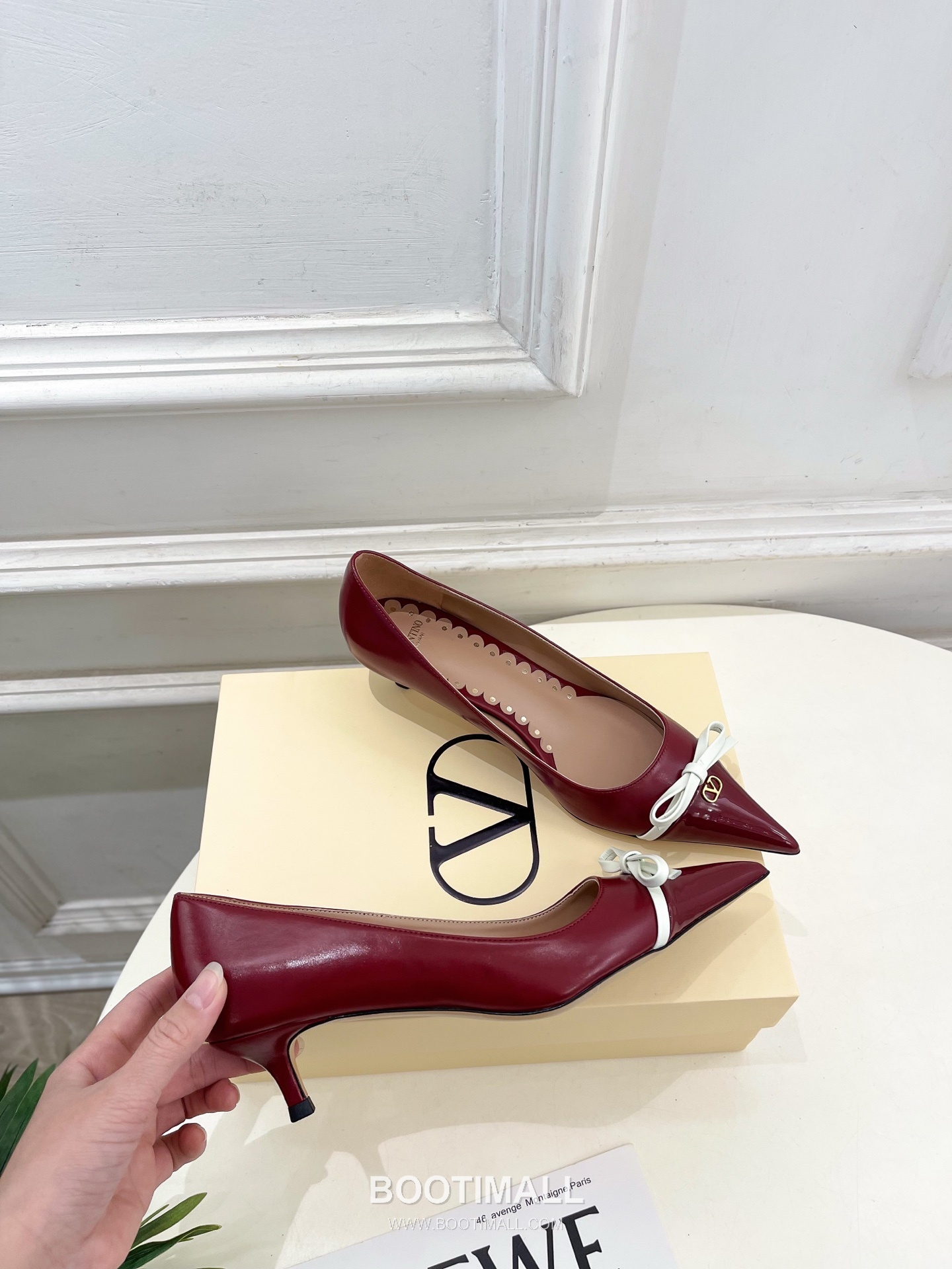 Valentino VT Pointed Toe Bow Leather Pumps 발렌티노 VT 포인티드 토 보우 레더 펌프스 4