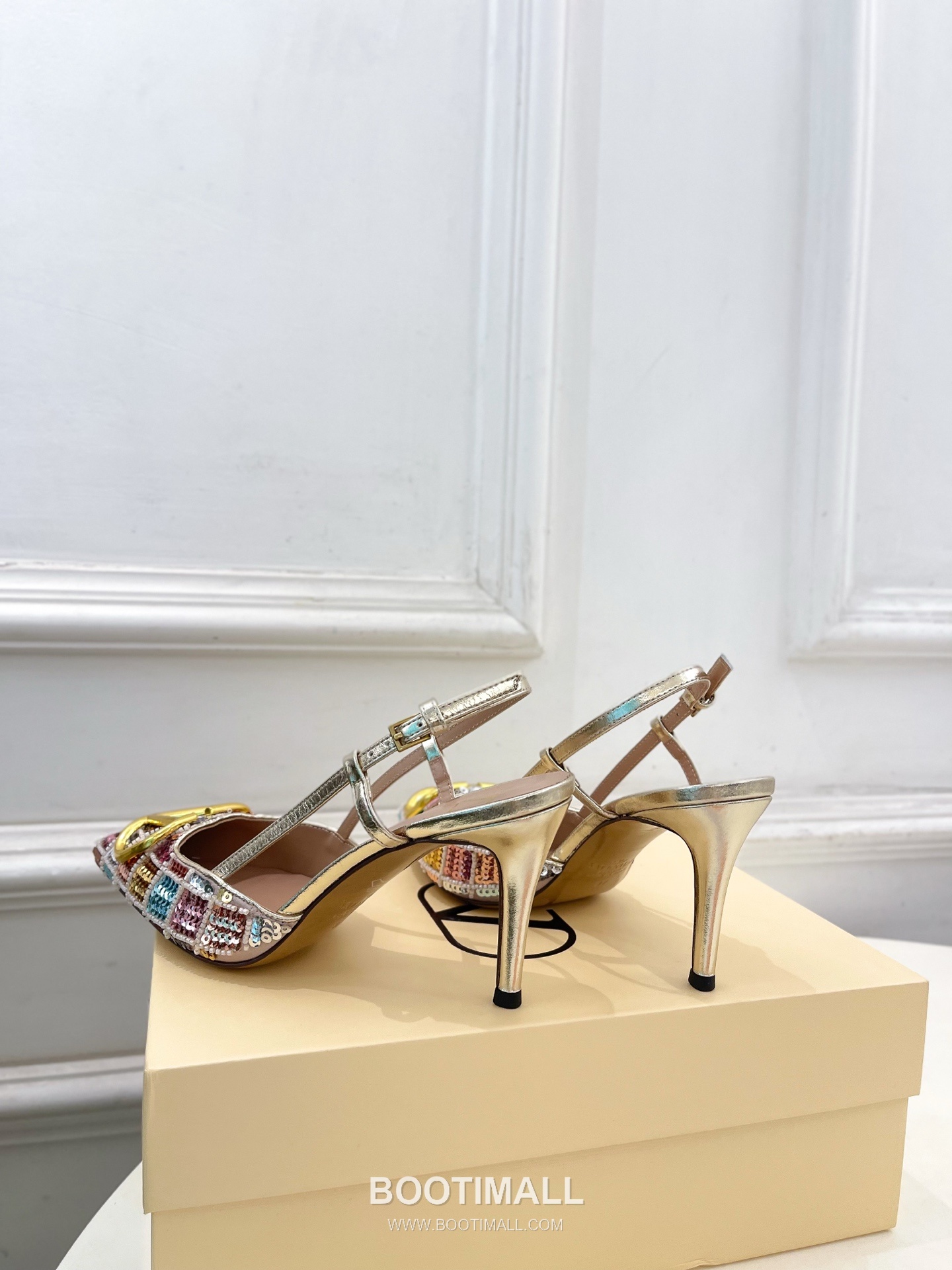 Valentino V Logo Sequin Pointed Toe Stiletto High Heel Pumps Silver 발렌티노 V 로고 시퀸 포인티드 토 스틸레토 하이힐 펌프스 실버 8