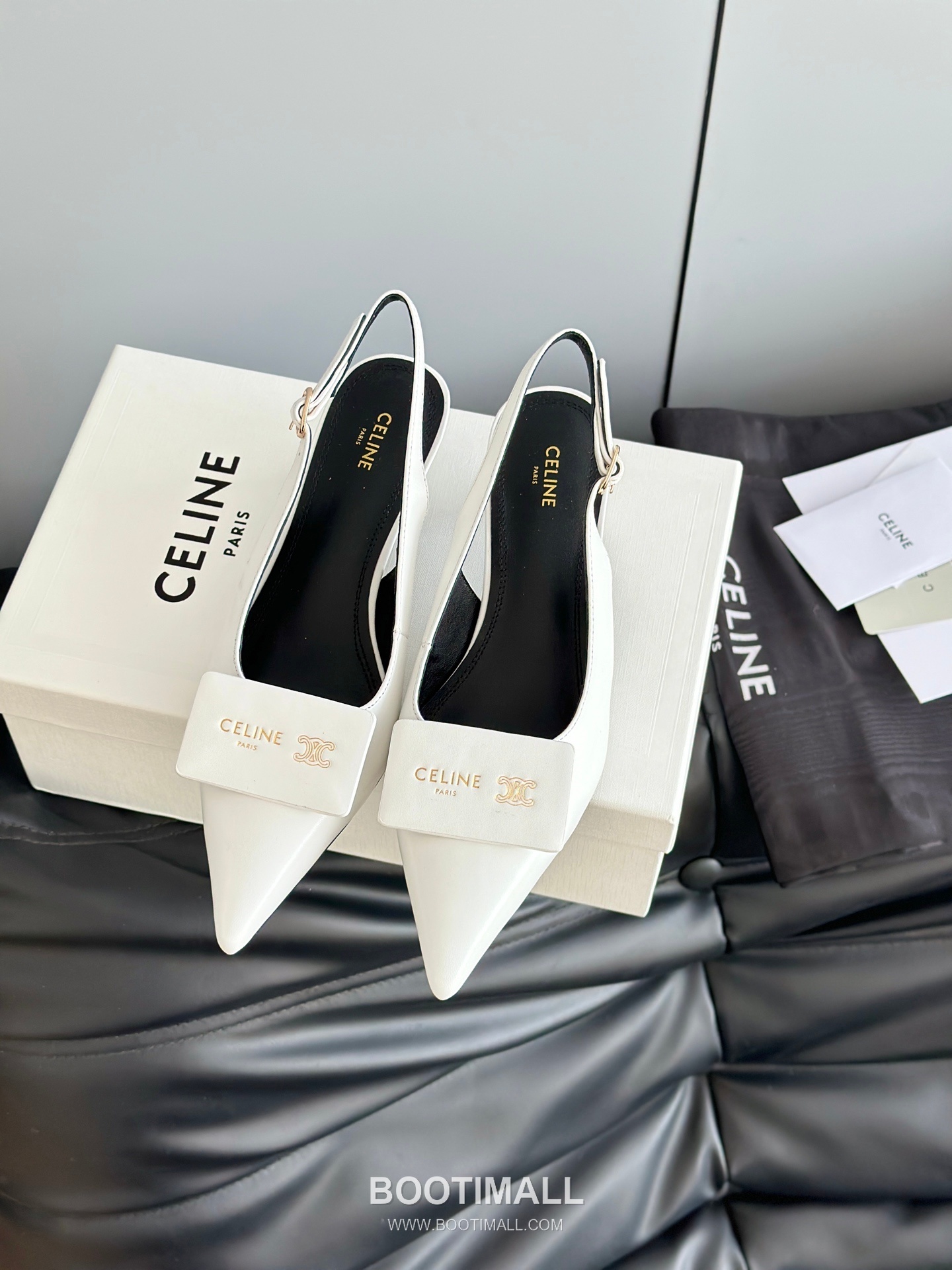 Celine Triomphe Pointed Toe High Heel Lambskin Mule Pumps 셀린느 트리옹프 포인티드 토 하이힐 램스킨 뮬 펌프스 3