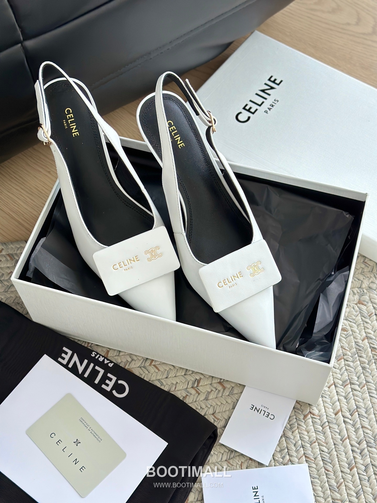 Celine Triomphe Pointed Toe High Heel Lambskin Mule Pumps 셀린느 트리옹프 포인티드 토 하이힐 램스킨 뮬 펌프스 8