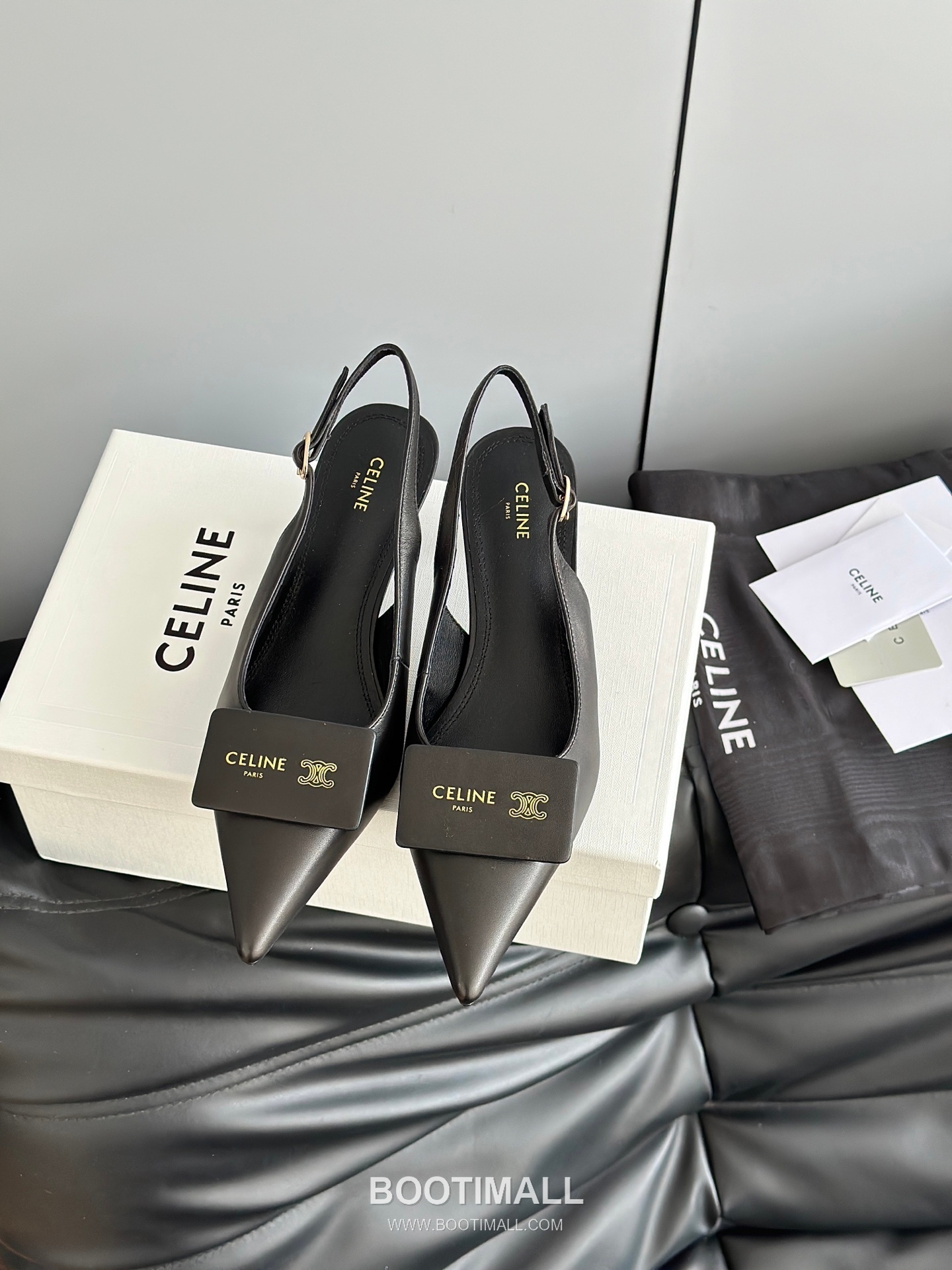 Celine Triomphe Pointed Toe High Heel Lambskin Mule Pumps 셀린느 트리옹프 포인티드 토 하이힐 램스킨 뮬 펌프스 3