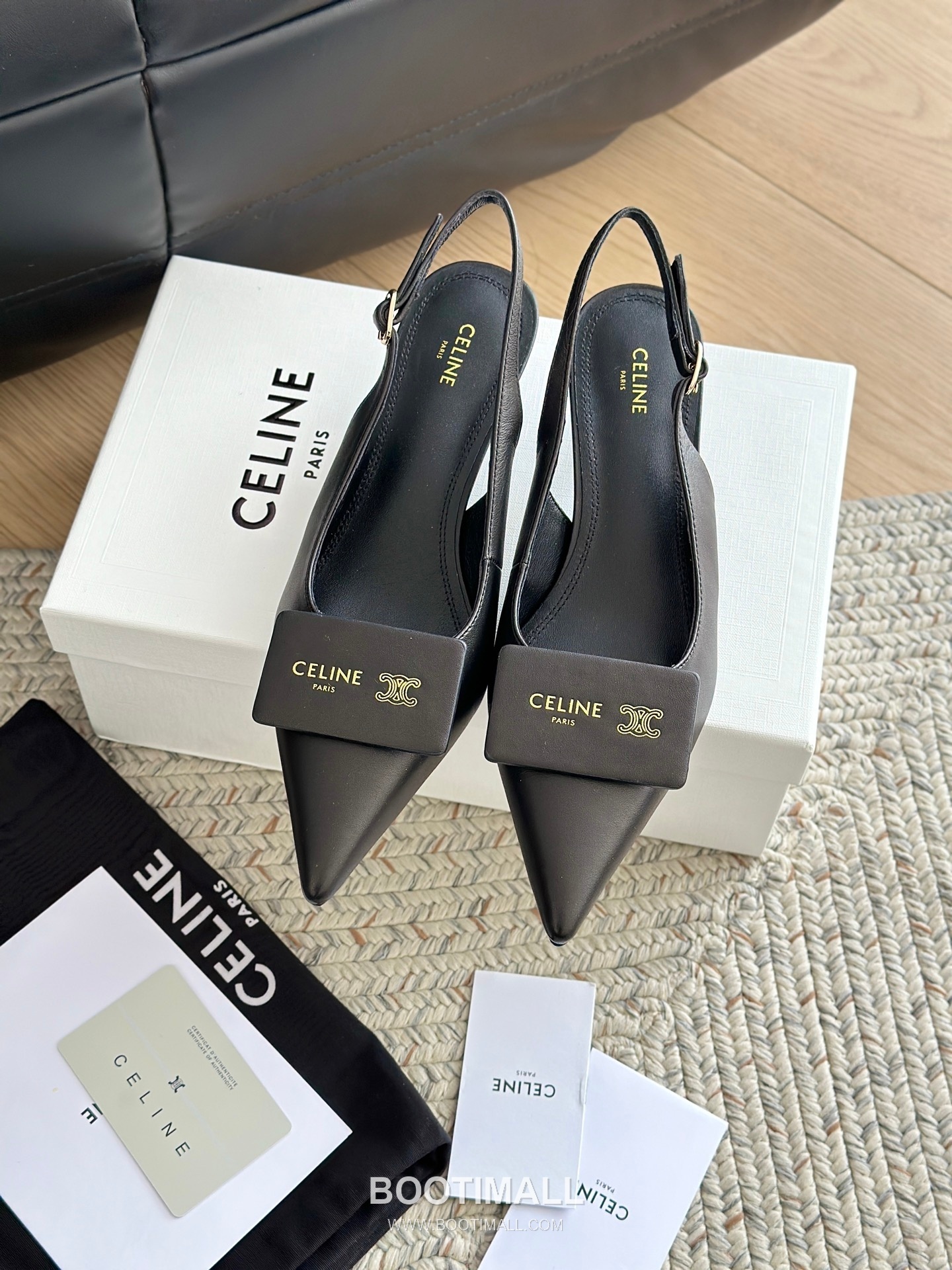 Celine Triomphe Pointed Toe High Heel Lambskin Mule Pumps 셀린느 트리옹프 포인티드 토 하이힐 램스킨 뮬 펌프스 7