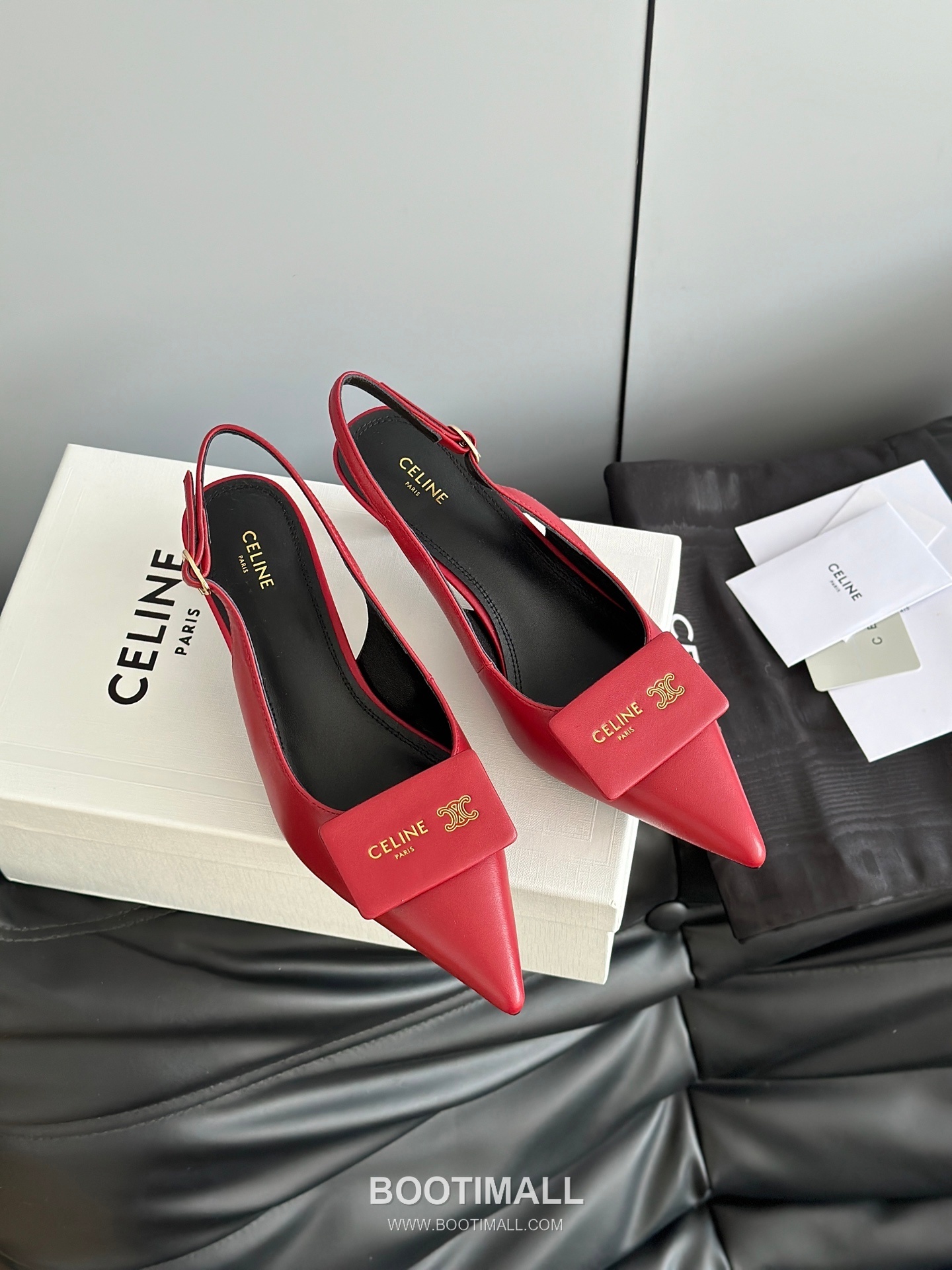 Celine Triomphe Pointed Toe High Heel Lambskin Mule Pumps 셀린느 트리옹프 포인티드 토 하이힐 램스킨 뮬 펌프스 3