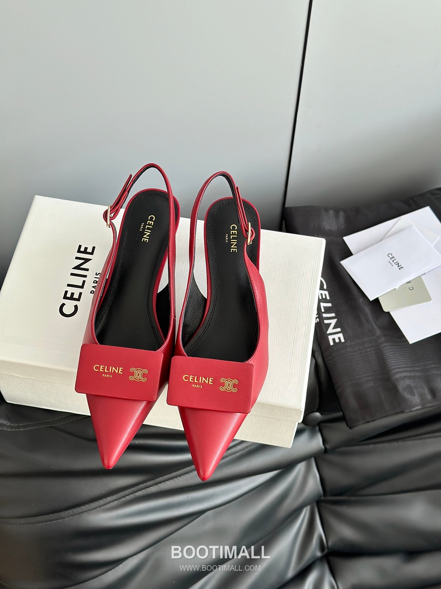 Celine Triomphe Pointed Toe High Heel Lambskin Mule Pumps 셀린느 트리옹프 포인티드 토 하이힐 램스킨 뮬 펌프스 4