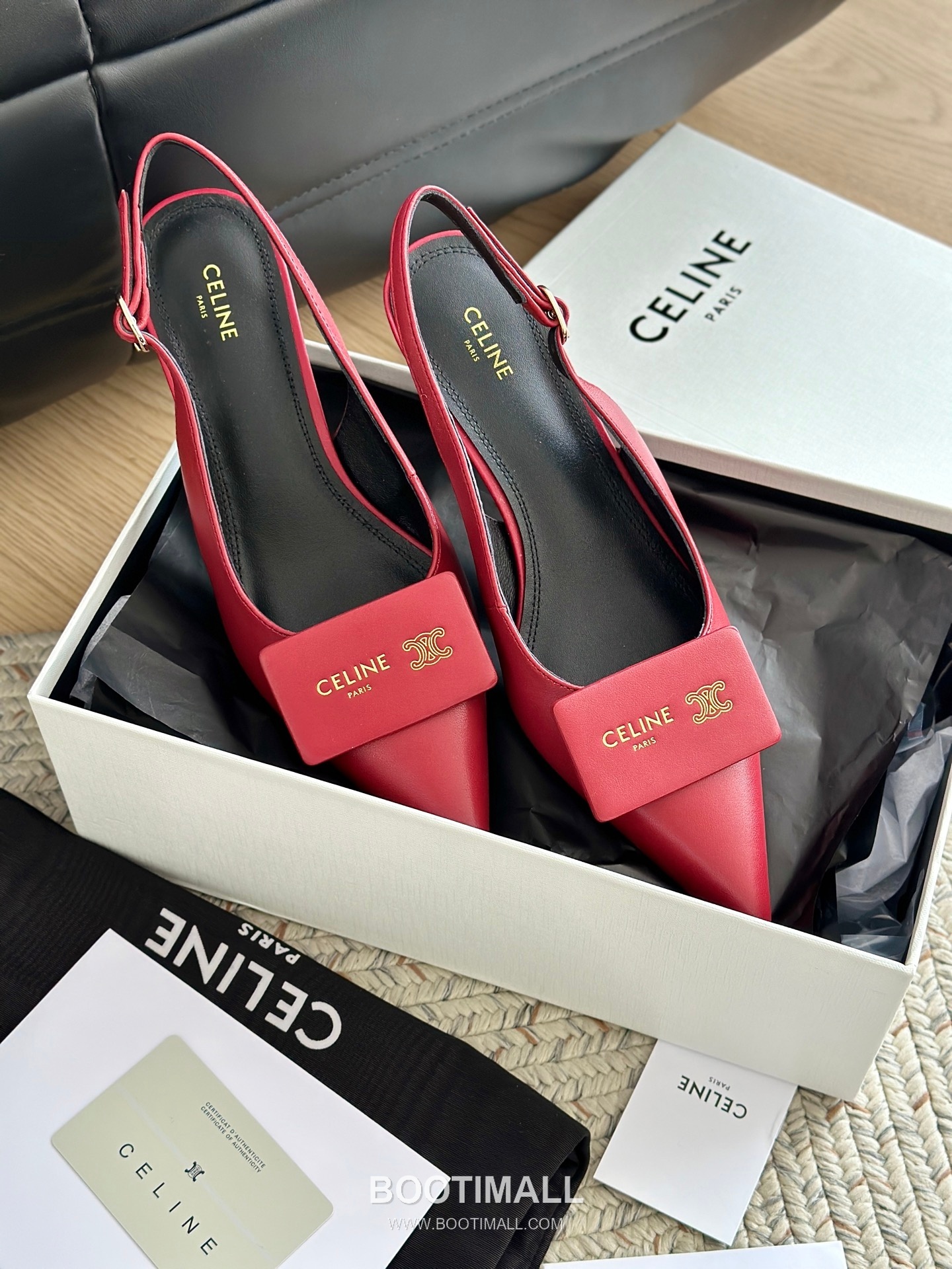 Celine Triomphe Pointed Toe High Heel Lambskin Mule Pumps 셀린느 트리옹프 포인티드 토 하이힐 램스킨 뮬 펌프스 9