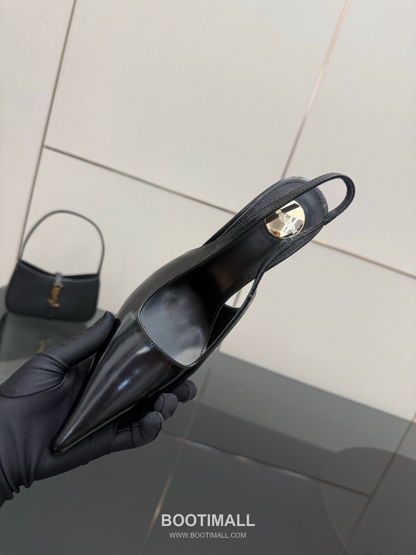 Saint Laurent YSL Chain Detail Pointed Toe High Heel Slingback Pumps 생로랑 YSL 체인 디테일 포인티드 토 하이힐 슬링백 펌프스 8