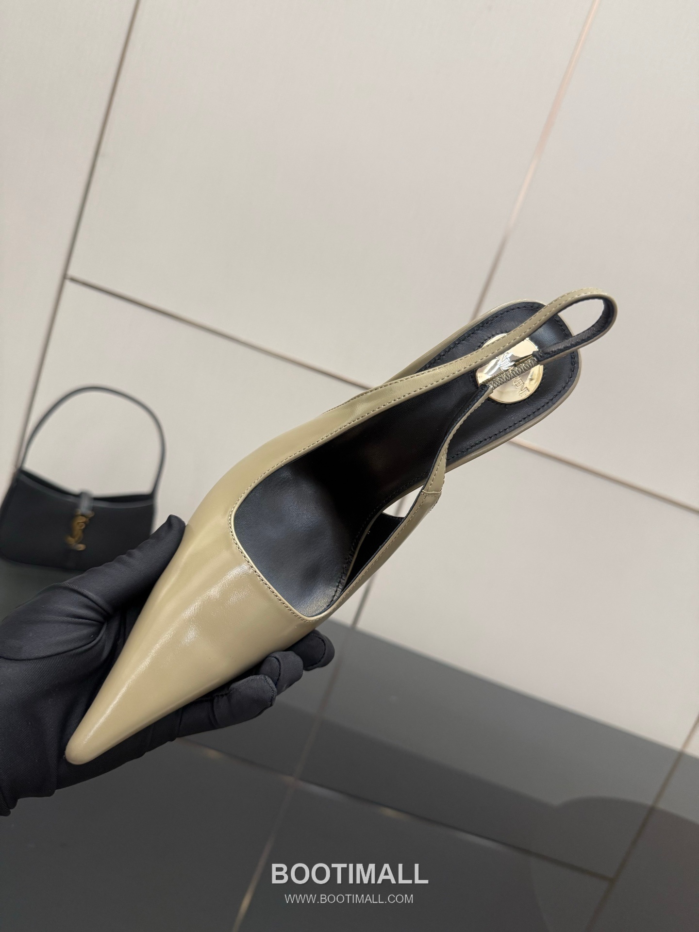 Saint Laurent YSL Chain Detail Pointed Toe High Heel Slingback Pumps 생로랑 YSL 체인 디테일 포인티드 토 하이힐 슬링백 펌프스 8