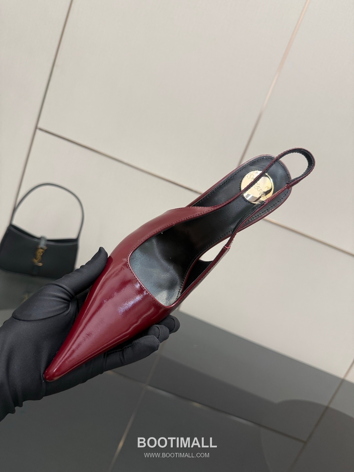 Saint Laurent YSL Chain Detail Pointed Toe High Heel Slingback Pumps 생로랑 YSL 체인 디테일 포인티드 토 하이힐 슬링백 펌프스 8