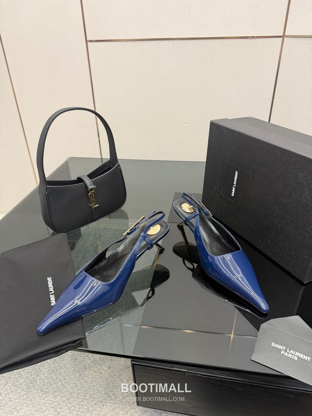 Saint Laurent YSL Chain Detail Pointed Toe High Heel Slingback Pumps 생로랑 YSL 체인 디테일 포인티드 토 하이힐 슬링백 펌프스 4