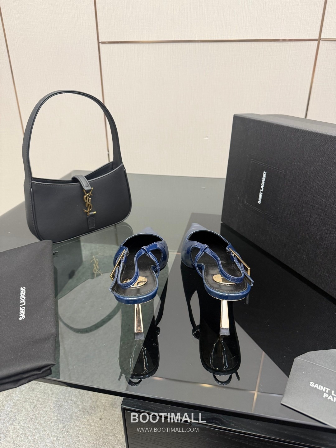 Saint Laurent YSL Chain Detail Pointed Toe High Heel Slingback Pumps 생로랑 YSL 체인 디테일 포인티드 토 하이힐 슬링백 펌프스 5