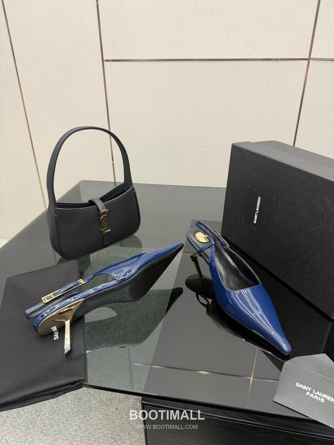 Saint Laurent YSL Chain Detail Pointed Toe High Heel Slingback Pumps 생로랑 YSL 체인 디테일 포인티드 토 하이힐 슬링백 펌프스 6