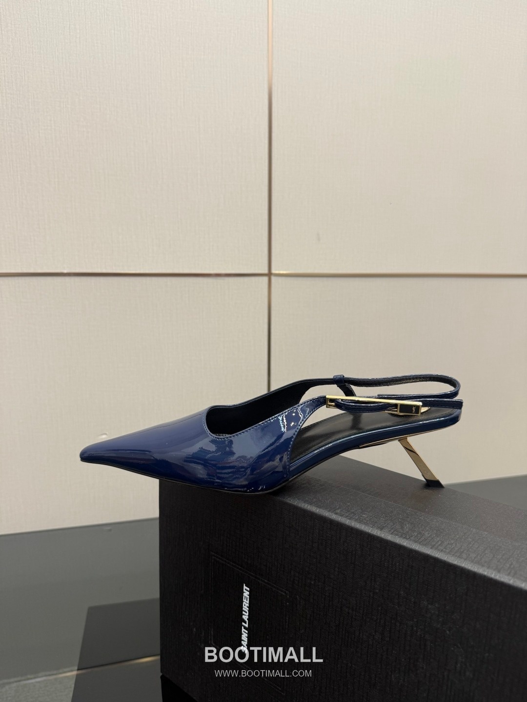 Saint Laurent YSL Chain Detail Pointed Toe High Heel Slingback Pumps 생로랑 YSL 체인 디테일 포인티드 토 하이힐 슬링백 펌프스 7