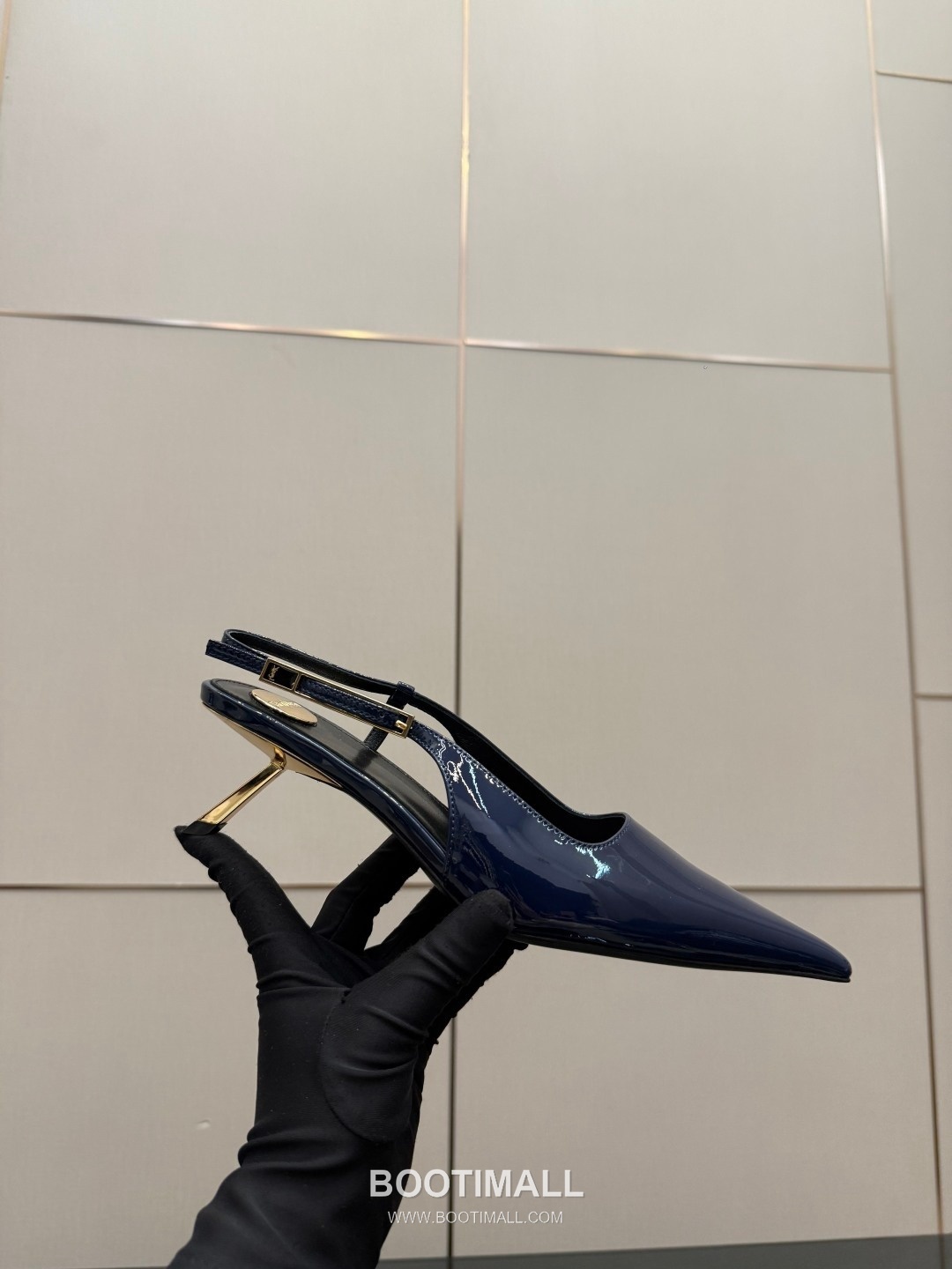 Saint Laurent YSL Chain Detail Pointed Toe High Heel Slingback Pumps 생로랑 YSL 체인 디테일 포인티드 토 하이힐 슬링백 펌프스 8