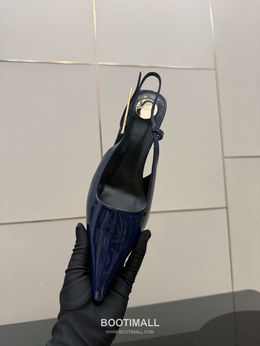 Saint Laurent YSL Chain Detail Pointed Toe High Heel Slingback Pumps 생로랑 YSL 체인 디테일 포인티드 토 하이힐 슬링백 펌프스 9