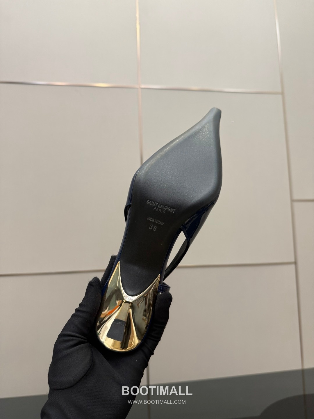 Saint Laurent YSL Chain Detail Pointed Toe High Heel Slingback Pumps 생로랑 YSL 체인 디테일 포인티드 토 하이힐 슬링백 펌프스 10