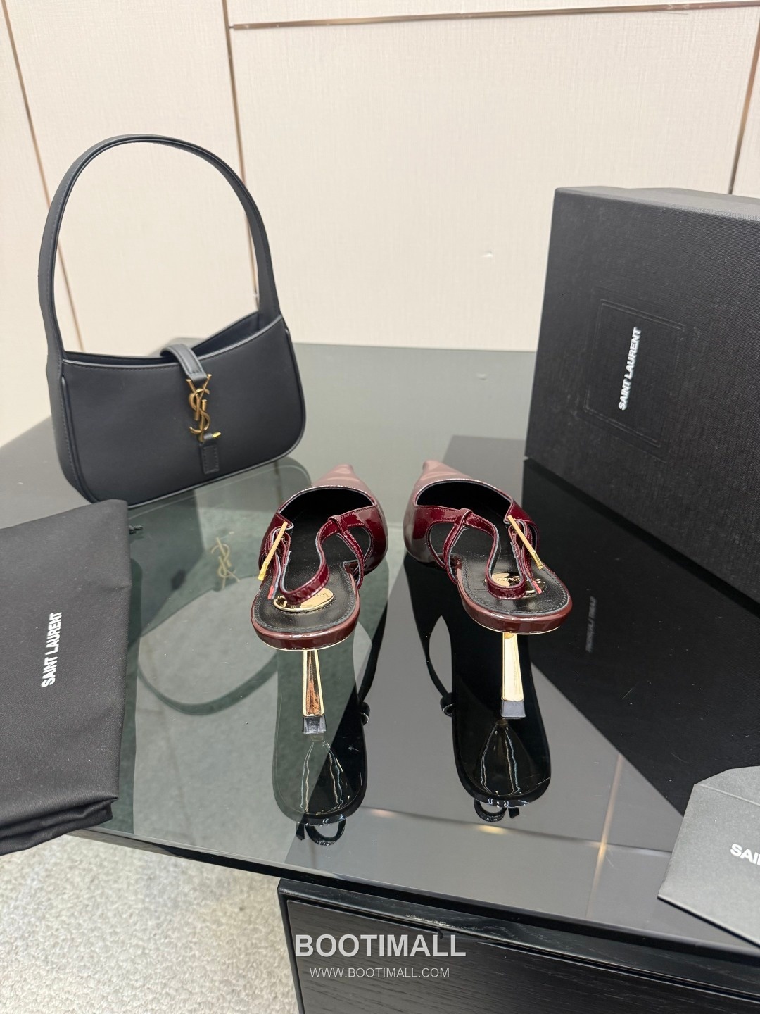 Saint Laurent YSL Chain Detail Pointed Toe High Heel Slingback Pumps 생로랑 YSL 체인 디테일 포인티드 토 하이힐 슬링백 펌프스 5