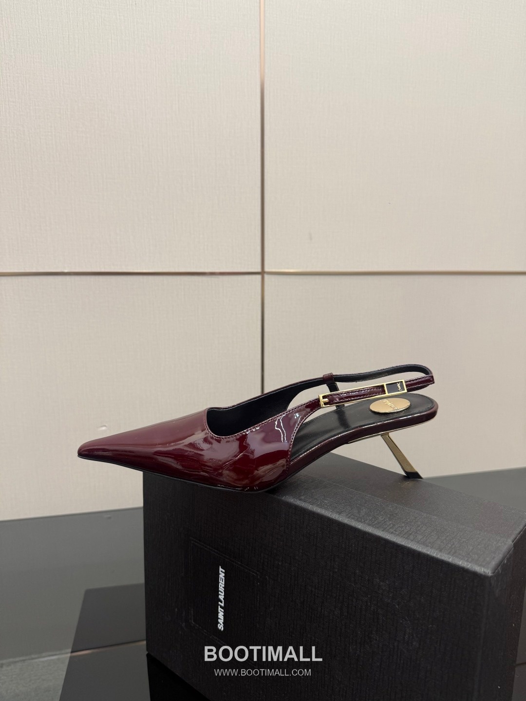 Saint Laurent YSL Chain Detail Pointed Toe High Heel Slingback Pumps 생로랑 YSL 체인 디테일 포인티드 토 하이힐 슬링백 펌프스 7