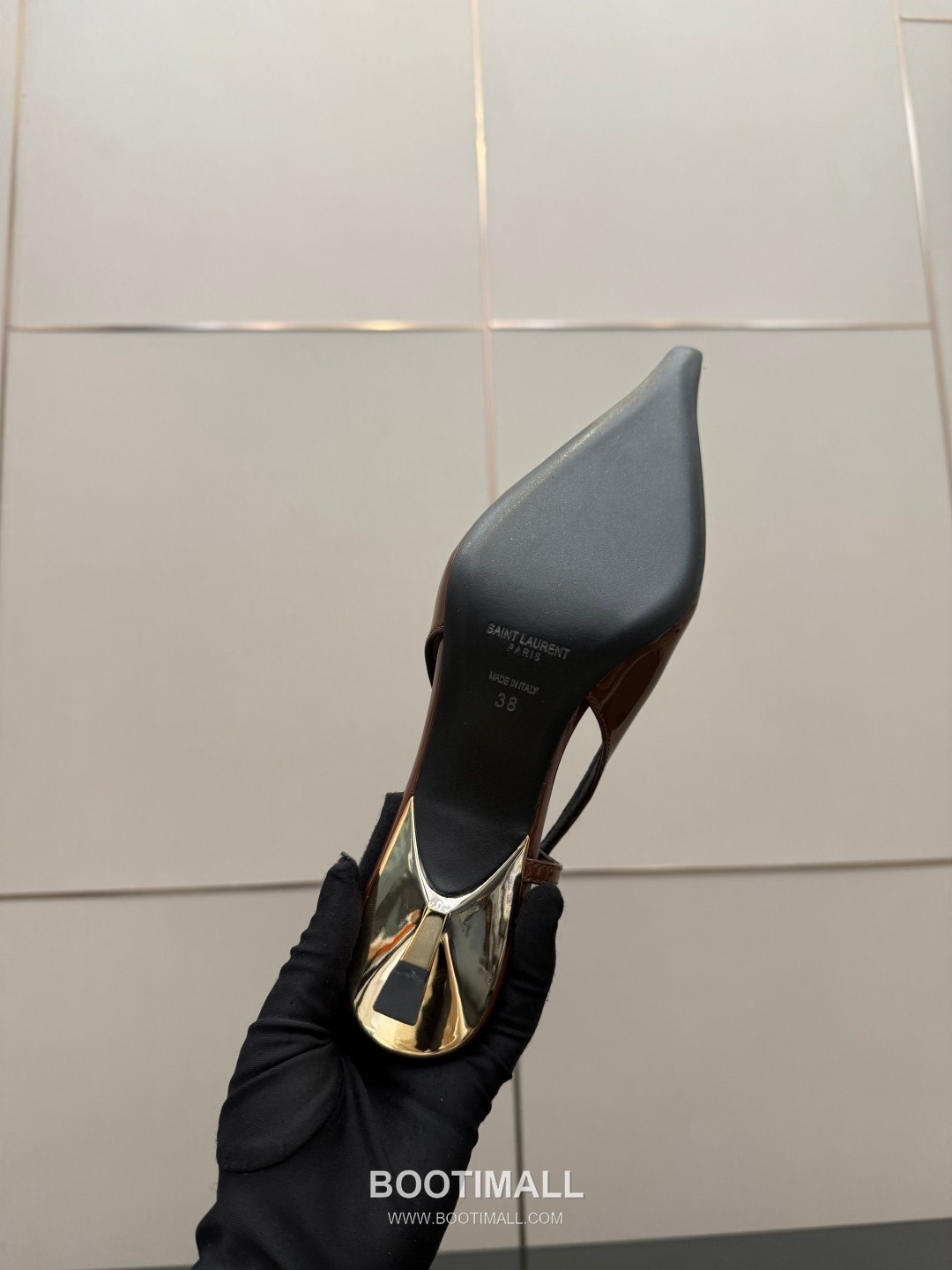 Saint Laurent YSL Chain Detail Pointed Toe High Heel Slingback Pumps 생로랑 YSL 체인 디테일 포인티드 토 하이힐 슬링백 펌프스 10