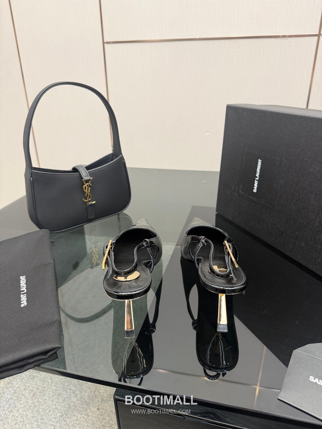 Saint Laurent YSL Chain Detail Pointed Toe High Heel Slingback Pumps 생로랑 YSL 체인 디테일 포인티드 토 하이힐 슬링백 펌프스 5