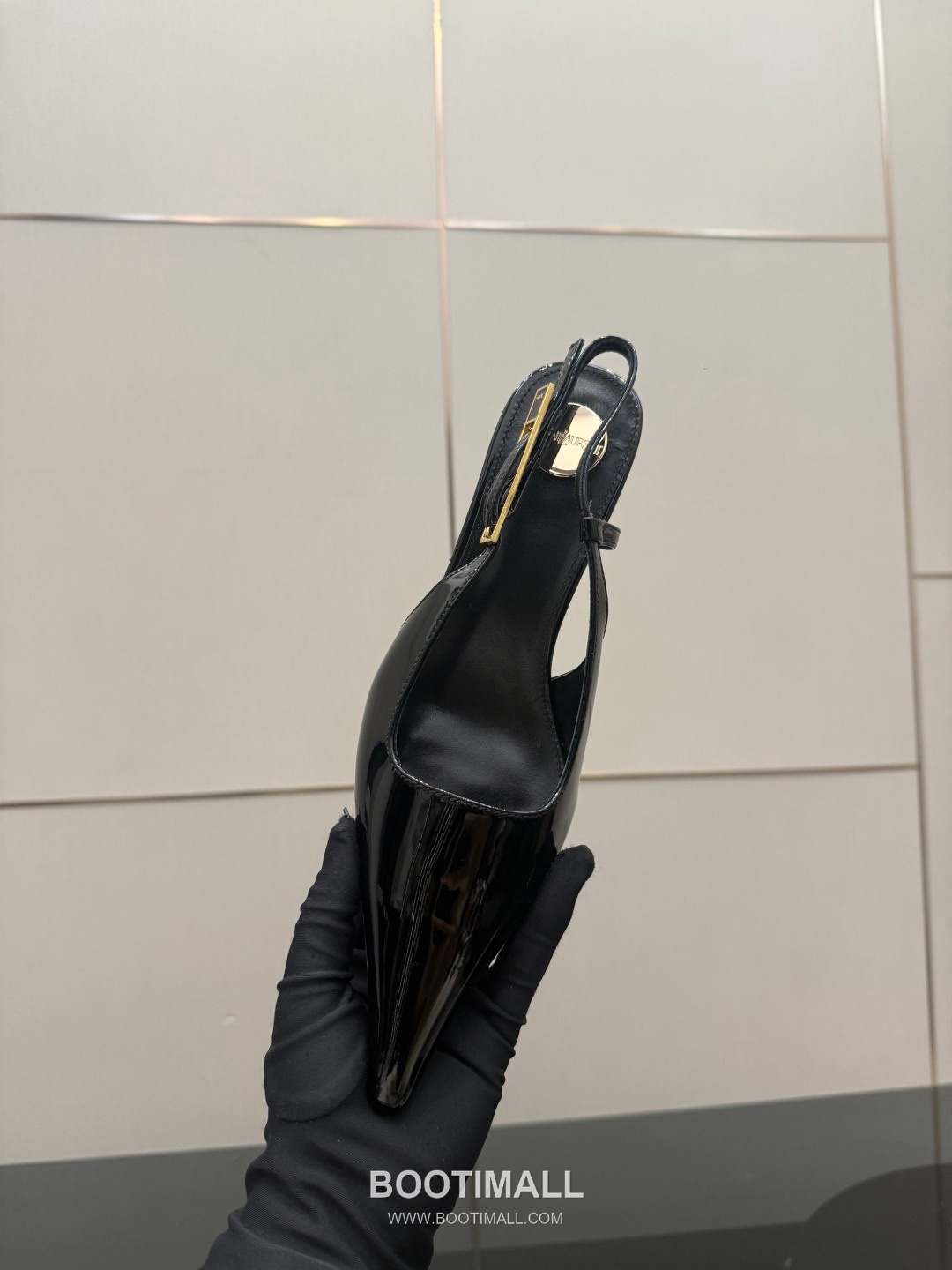 Saint Laurent YSL Chain Detail Pointed Toe High Heel Slingback Pumps 생로랑 YSL 체인 디테일 포인티드 토 하이힐 슬링백 펌프스 9