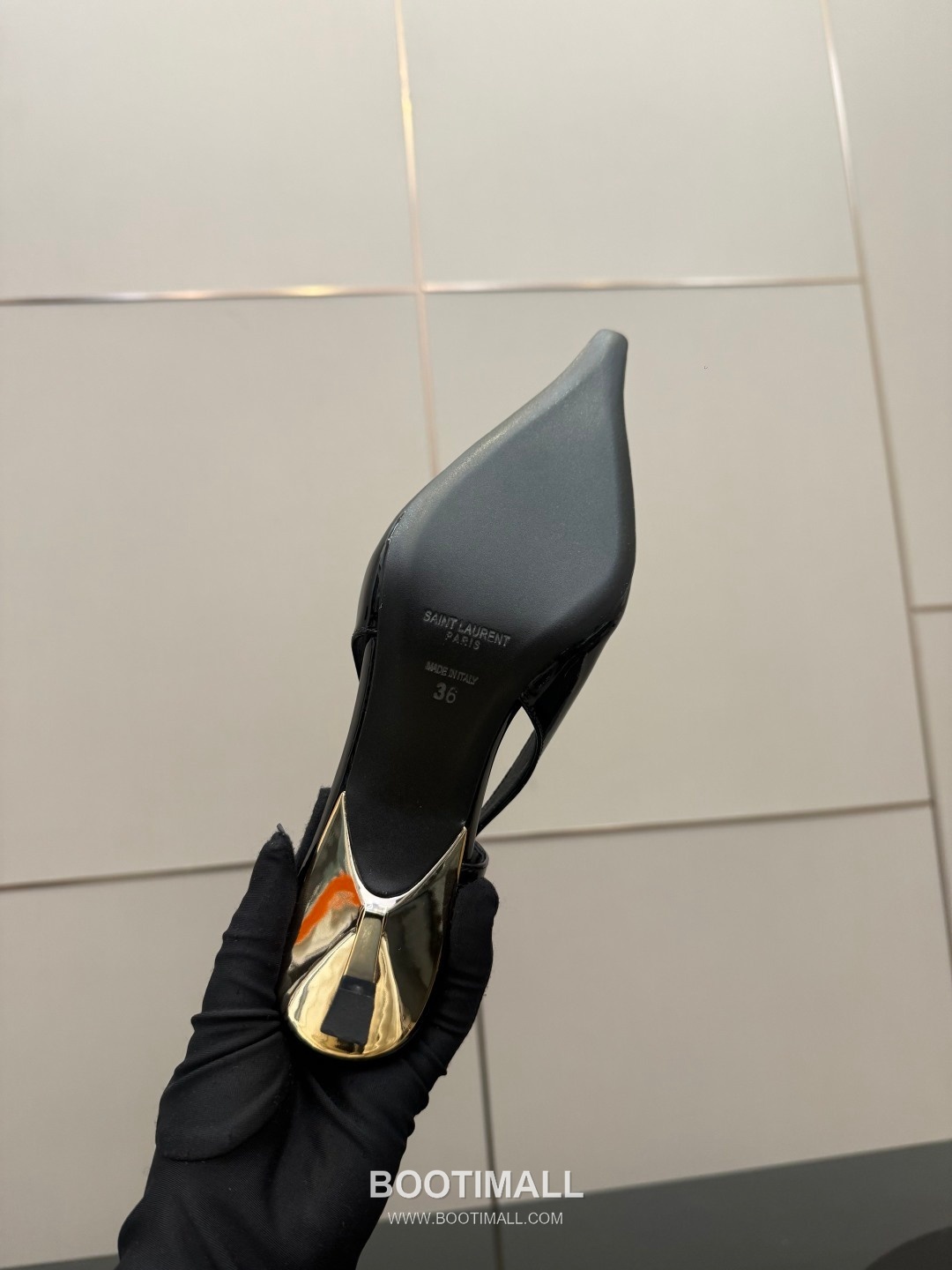 Saint Laurent YSL Chain Detail Pointed Toe High Heel Slingback Pumps 생로랑 YSL 체인 디테일 포인티드 토 하이힐 슬링백 펌프스 10