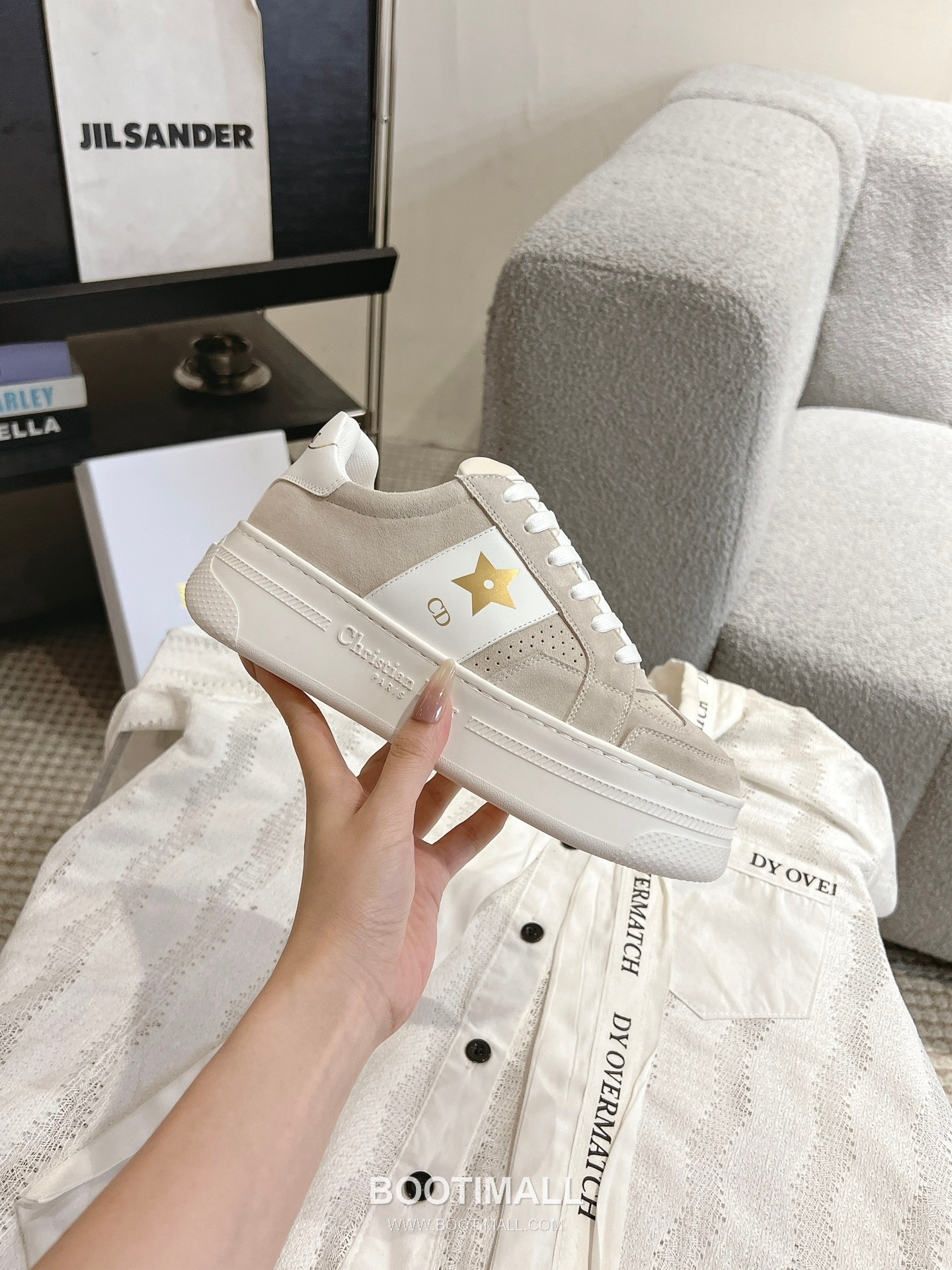 Dior Platform Thick Sole Suede Leather Star Detail Casual Sneakers 디올 플랫폼 두꺼운 밑창 스웨이드 레더 스타 디테일 캐주얼 스니커즈 8