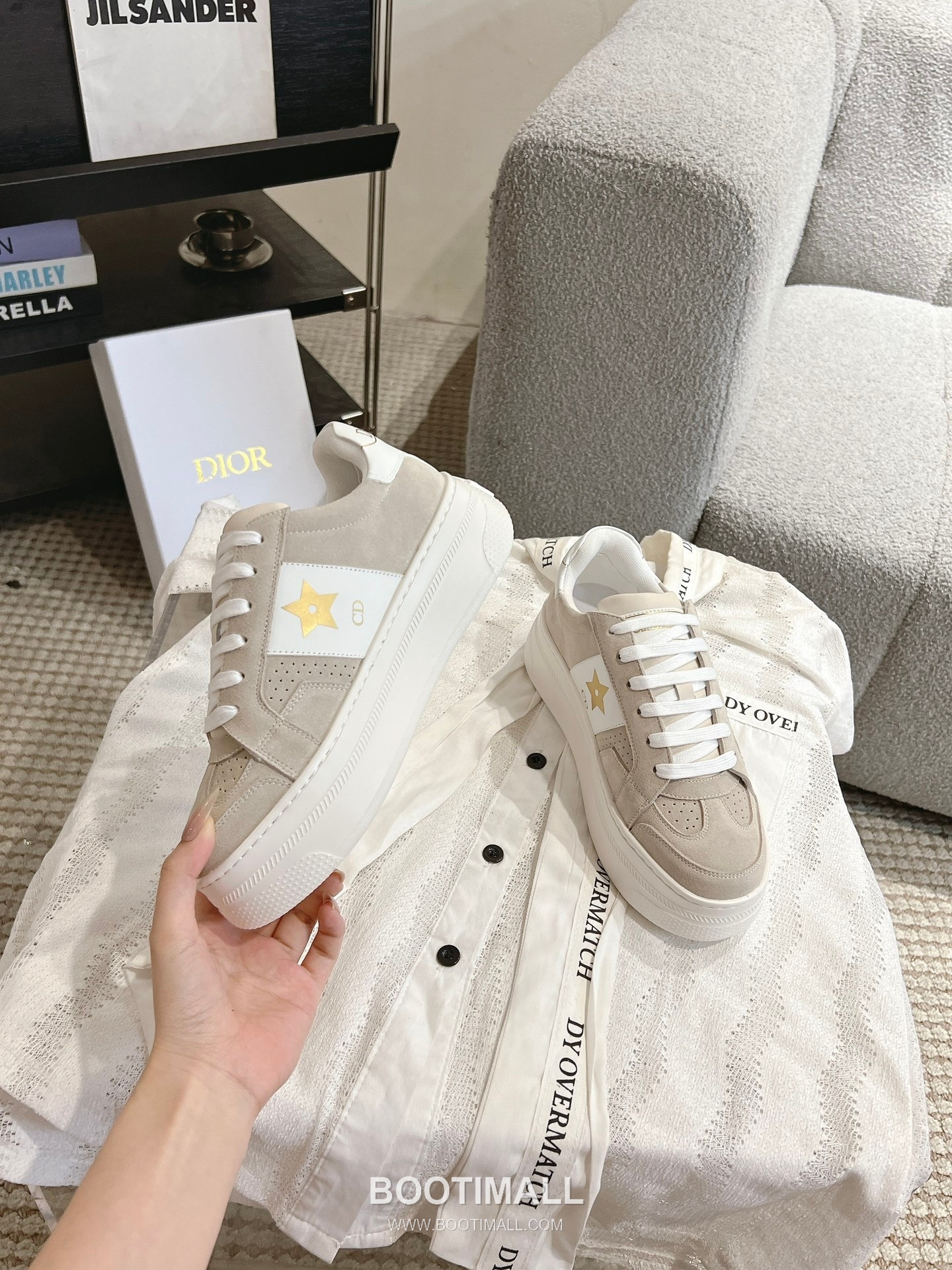 Dior Platform Thick Sole Suede Leather Star Detail Casual Sneakers 디올 플랫폼 두꺼운 밑창 스웨이드 레더 스타 디테일 캐주얼 스니커즈 9