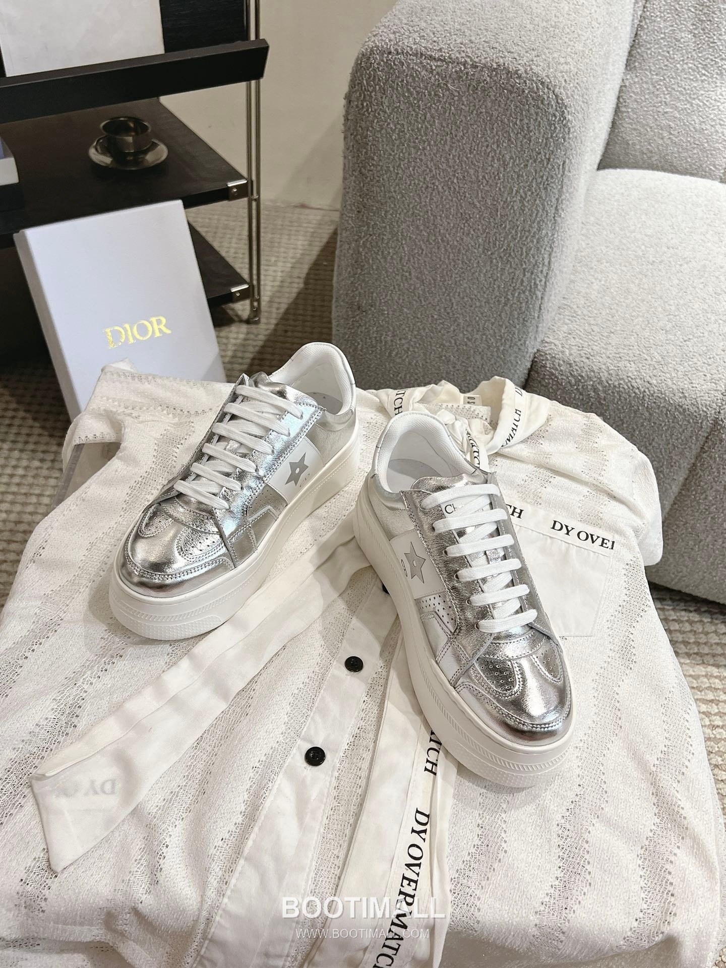 Dior Platform Thick Sole Suede Leather Star Detail Casual Sneakers 디올 플랫폼 두꺼운 밑창 스웨이드 레더 스타 디테일 캐주얼 스니커즈 7