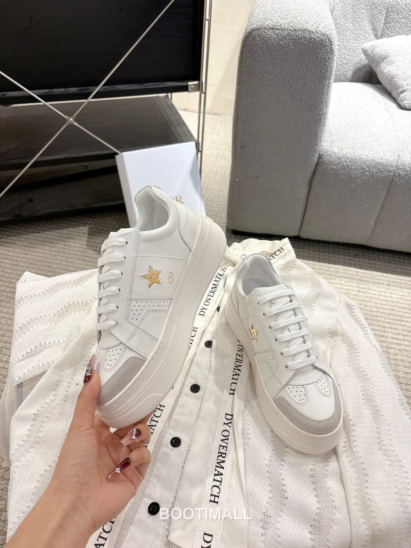 Dior Platform Thick Sole Suede Leather Star Detail Casual Sneakers 디올 플랫폼 두꺼운 밑창 스웨이드 레더 스타 디테일 캐주얼 스니커즈 5