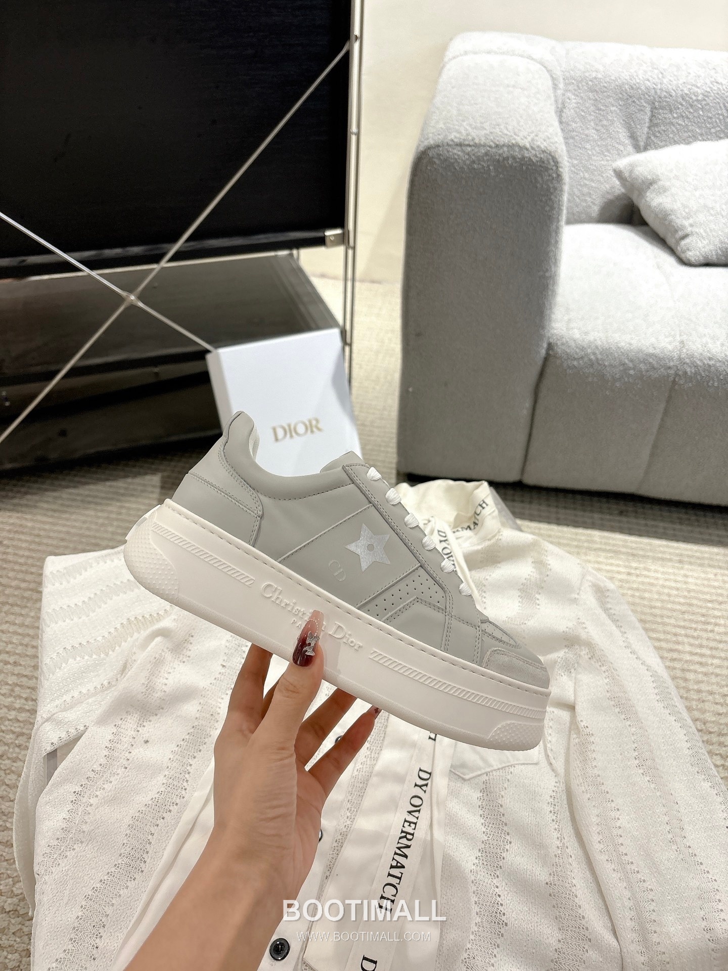 Dior Platform Thick Sole Suede Leather Star Detail Casual Sneakers 디올 플랫폼 두꺼운 밑창 스웨이드 레더 스타 디테일 캐주얼 스니커즈 8