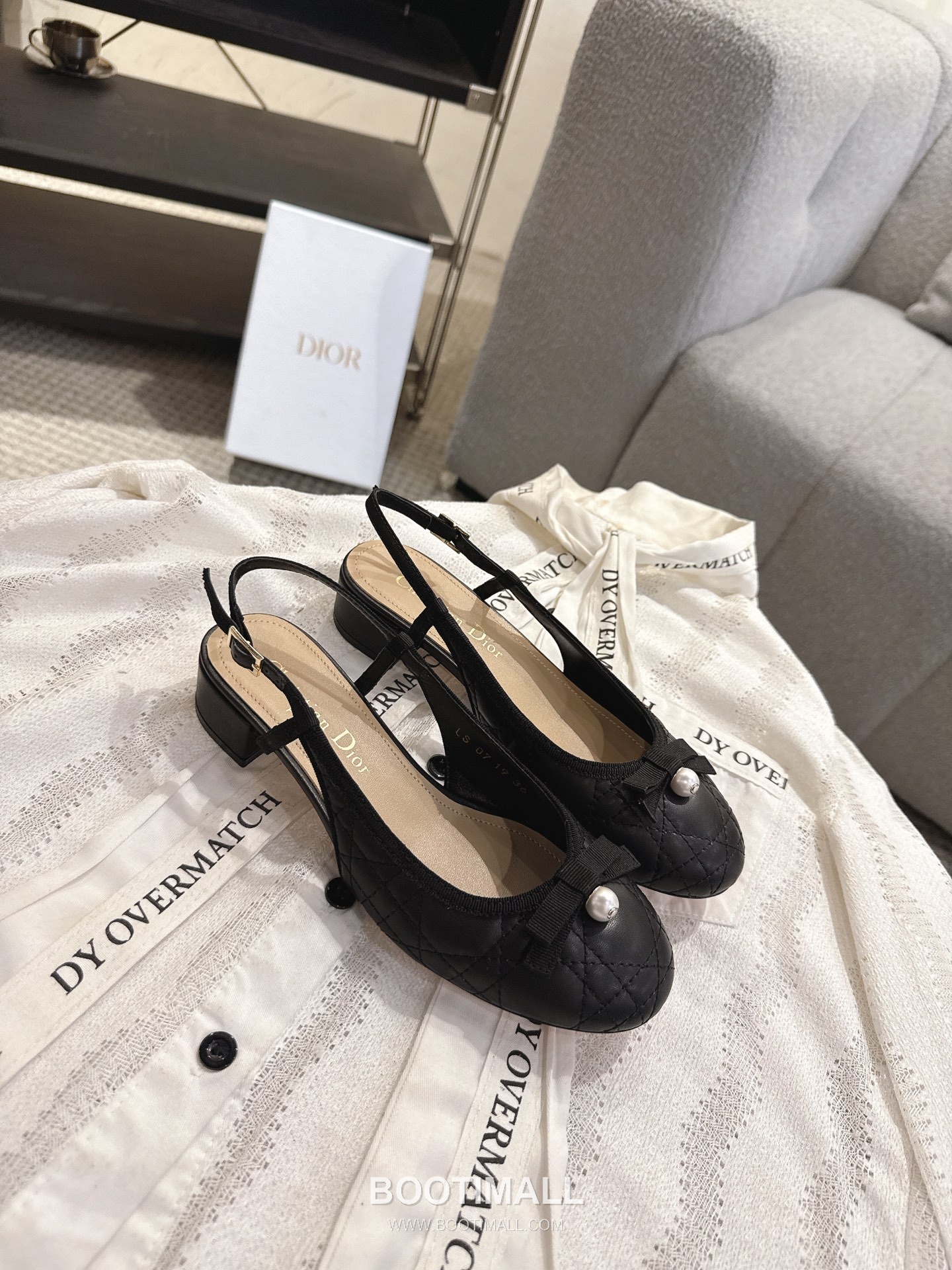 Dior CD Pearl Quilted Lambskin Ballet Flat Shoes 디올 CD 펄 퀼팅 램스킨 발레 플랫 슈즈 3
