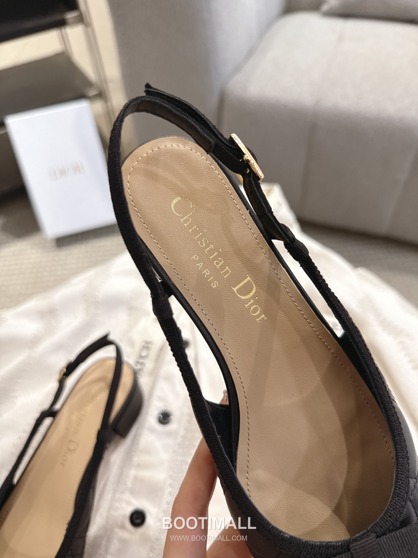 Dior CD Pearl Quilted Lambskin Ballet Flat Shoes 디올 CD 펄 퀼팅 램스킨 발레 플랫 슈즈 4
