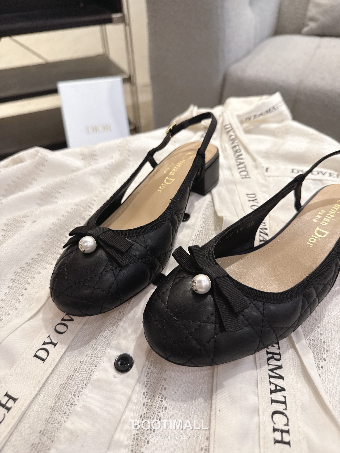 Dior CD Pearl Quilted Lambskin Ballet Flat Shoes 디올 CD 펄 퀼팅 램스킨 발레 플랫 슈즈 5