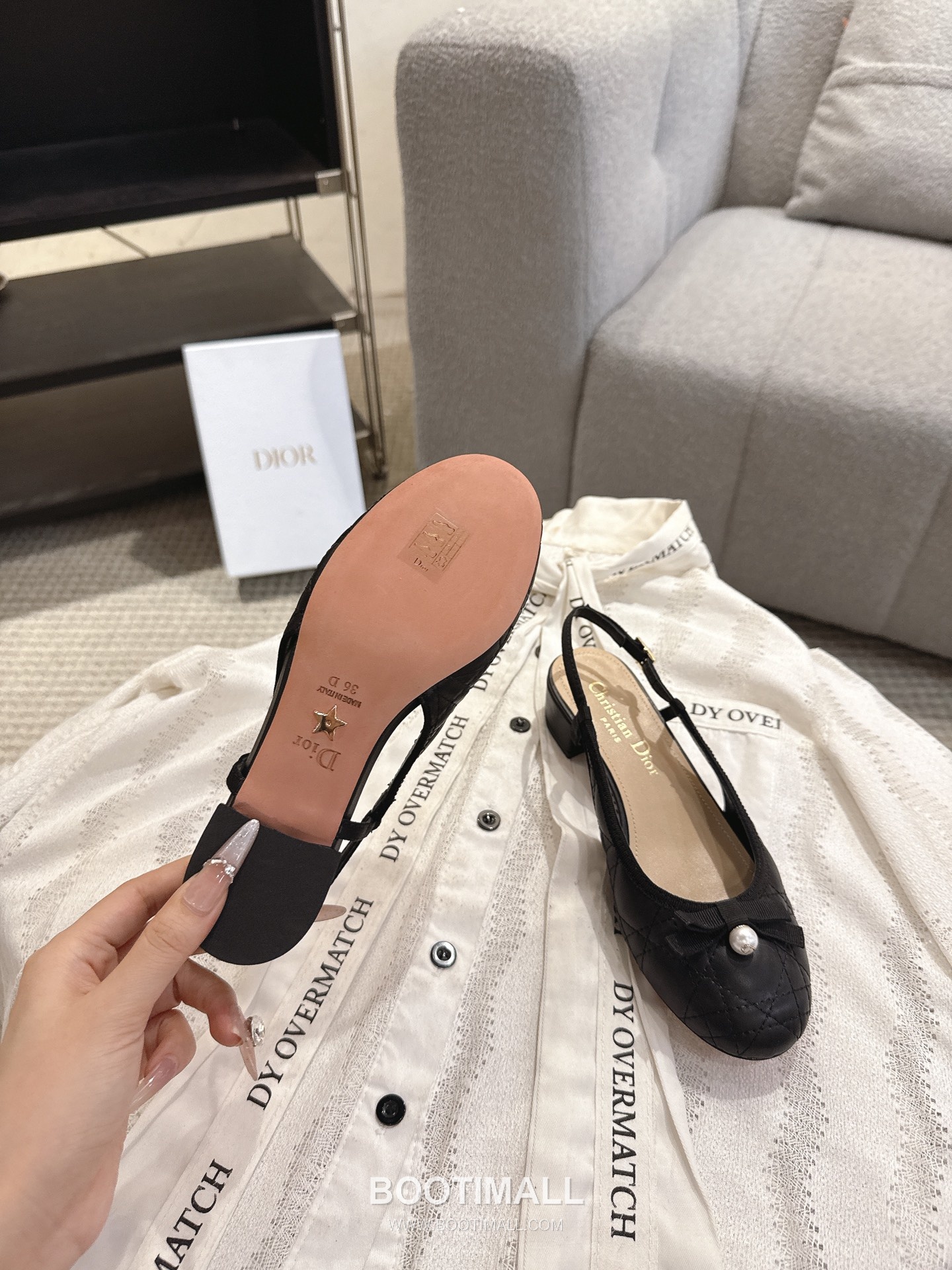 Dior CD Pearl Quilted Lambskin Ballet Flat Shoes 디올 CD 펄 퀼팅 램스킨 발레 플랫 슈즈 6