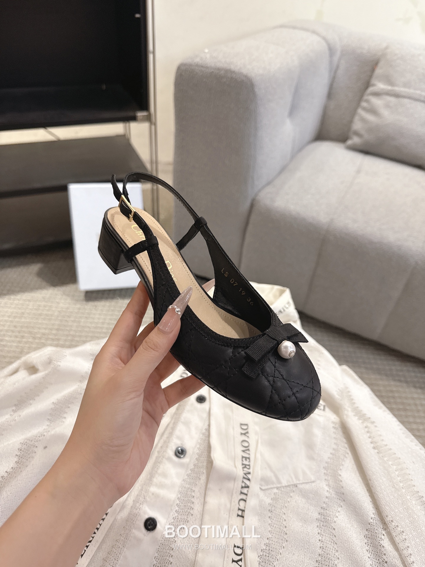 Dior CD Pearl Quilted Lambskin Ballet Flat Shoes 디올 CD 펄 퀼팅 램스킨 발레 플랫 슈즈 8