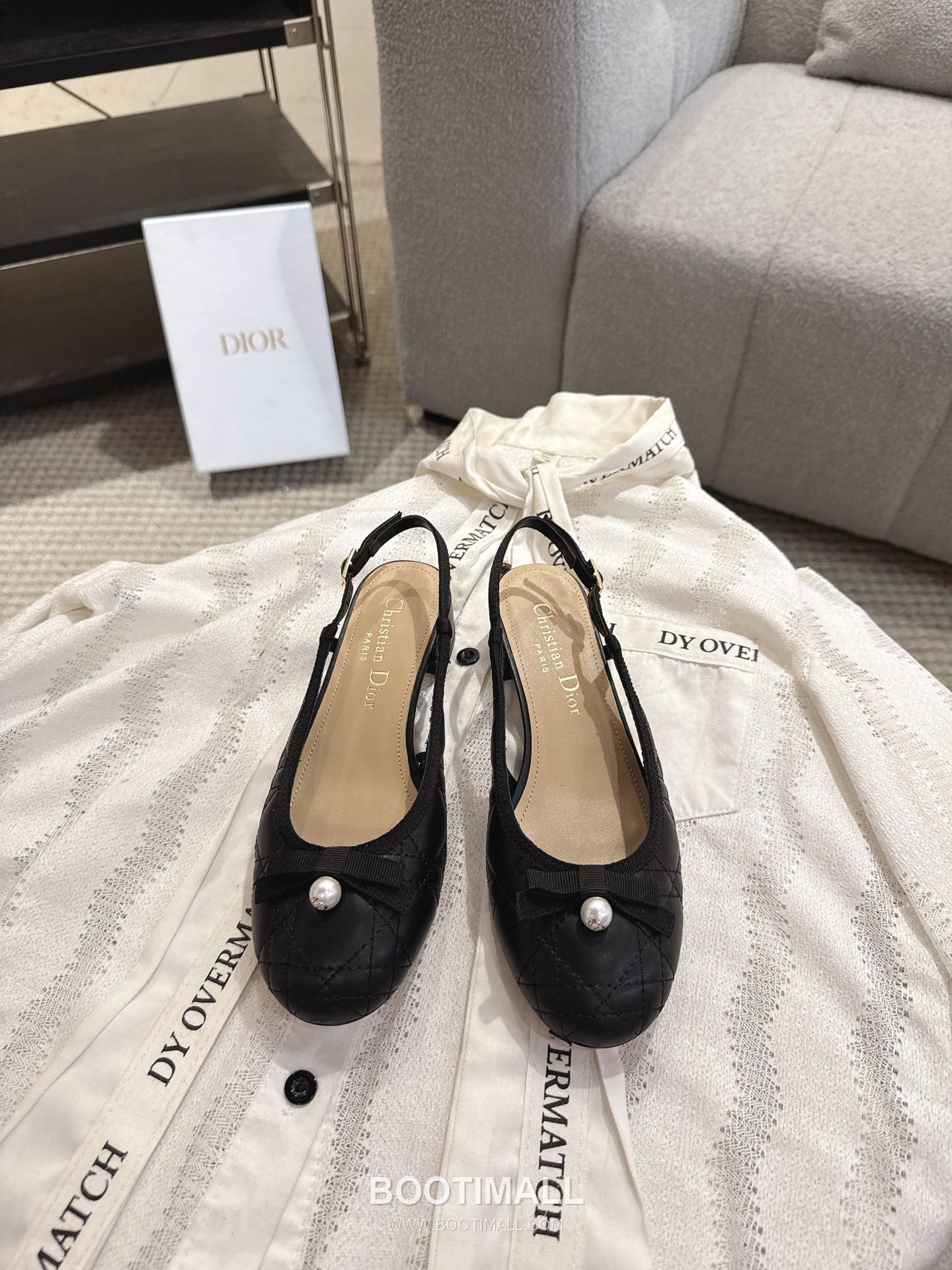 Dior CD Pearl Quilted Lambskin Ballet Flat Shoes 디올 CD 펄 퀼팅 램스킨 발레 플랫 슈즈 9