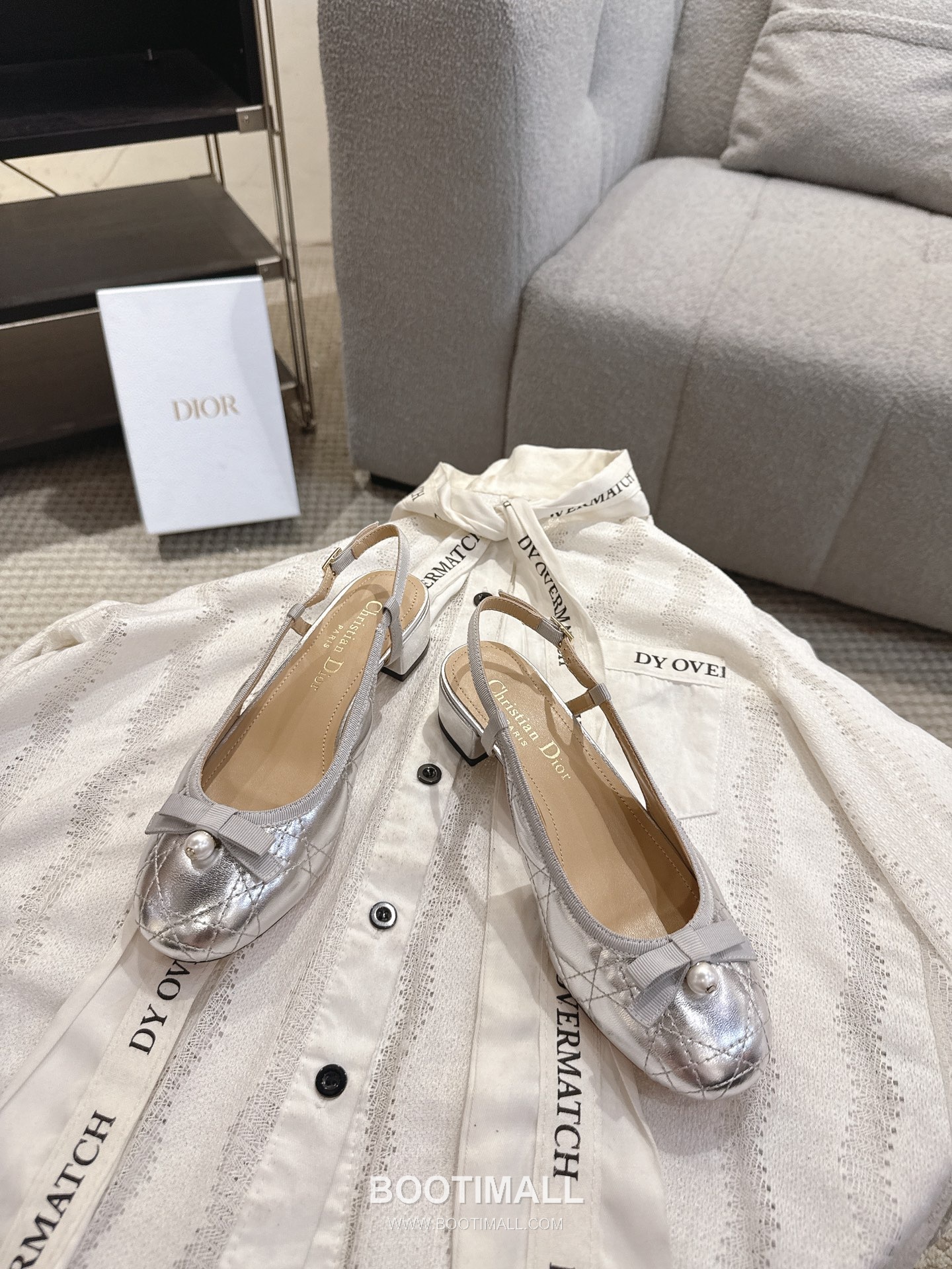 Dior CD Pearl Quilted Lambskin Ballet Flat Shoes 디올 CD 펄 퀼팅 램스킨 발레 플랫 슈즈 1