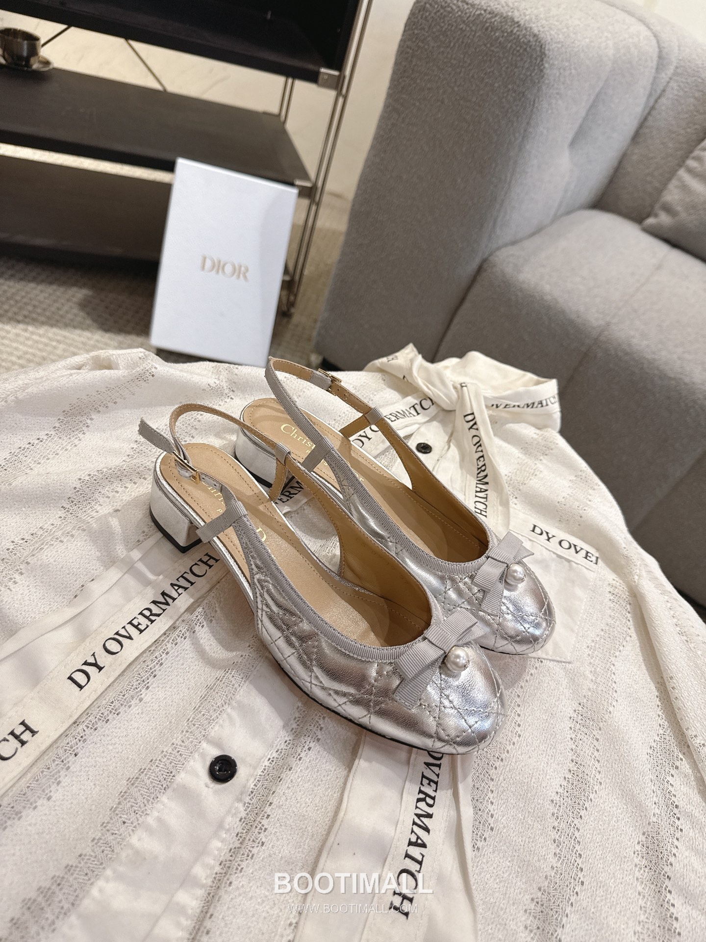 Dior CD Pearl Quilted Lambskin Ballet Flat Shoes 디올 CD 펄 퀼팅 램스킨 발레 플랫 슈즈 2