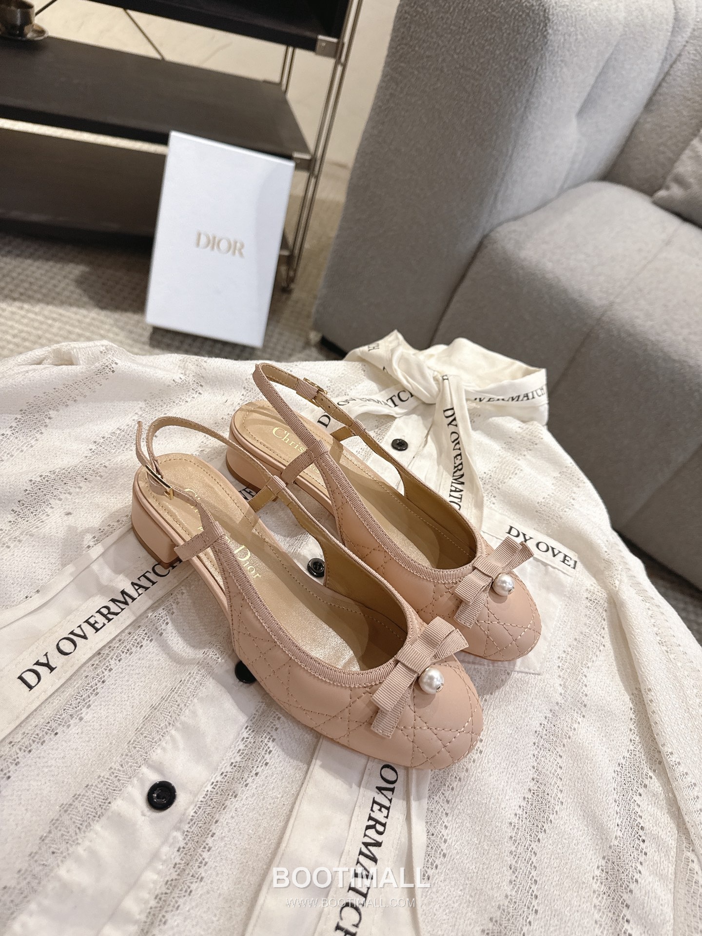 Dior CD Pearl Quilted Lambskin Ballet Flat Shoes 디올 CD 펄 퀼팅 램스킨 발레 플랫 슈즈 3