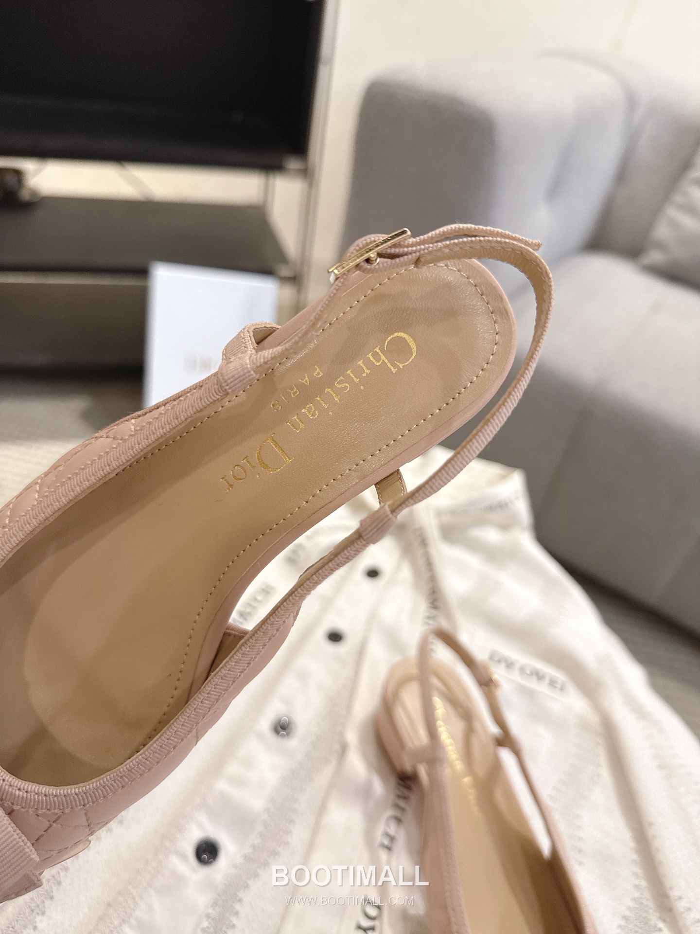 Dior CD Pearl Quilted Lambskin Ballet Flat Shoes 디올 CD 펄 퀼팅 램스킨 발레 플랫 슈즈 4