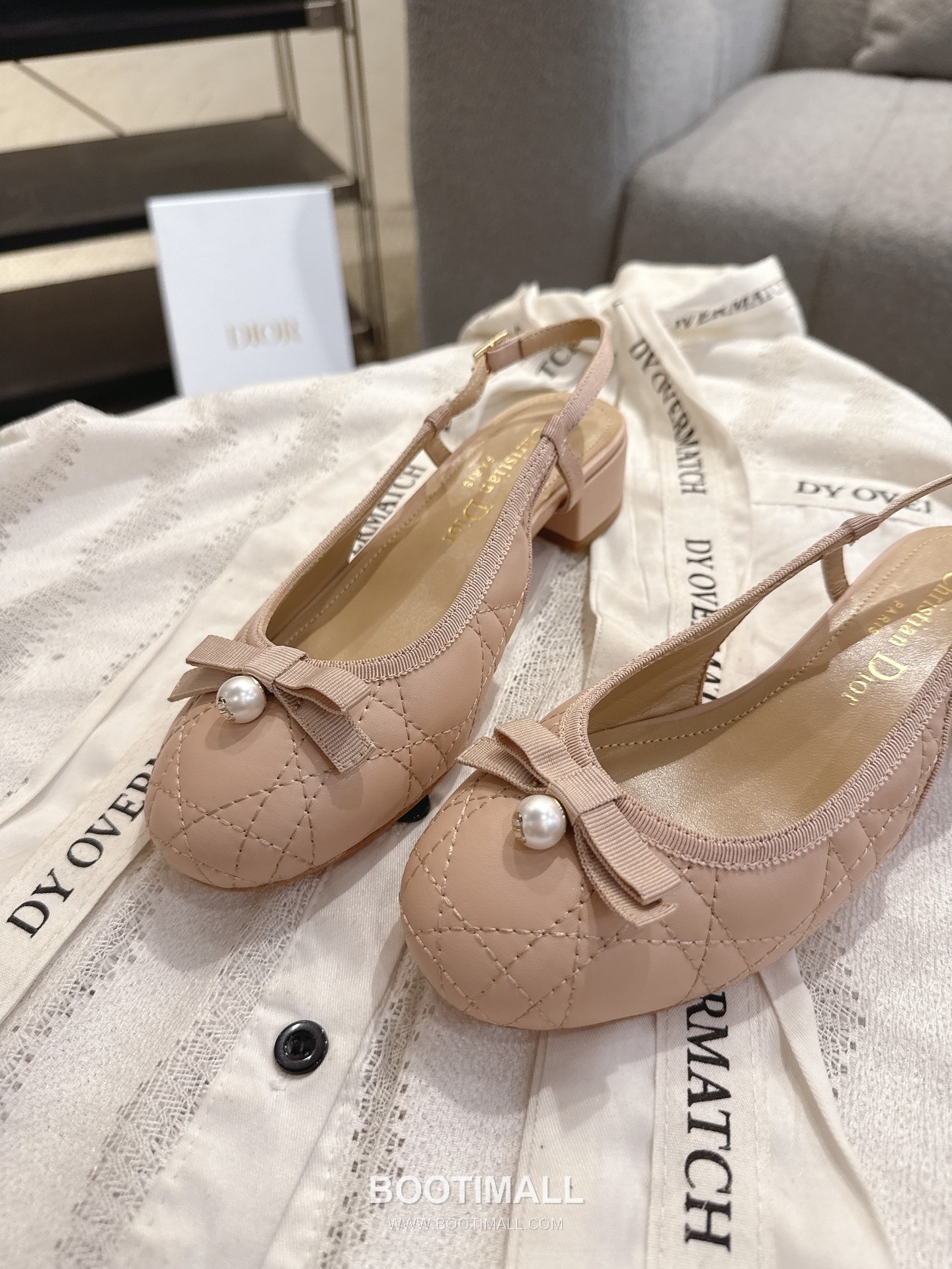 Dior CD Pearl Quilted Lambskin Ballet Flat Shoes 디올 CD 펄 퀼팅 램스킨 발레 플랫 슈즈 5
