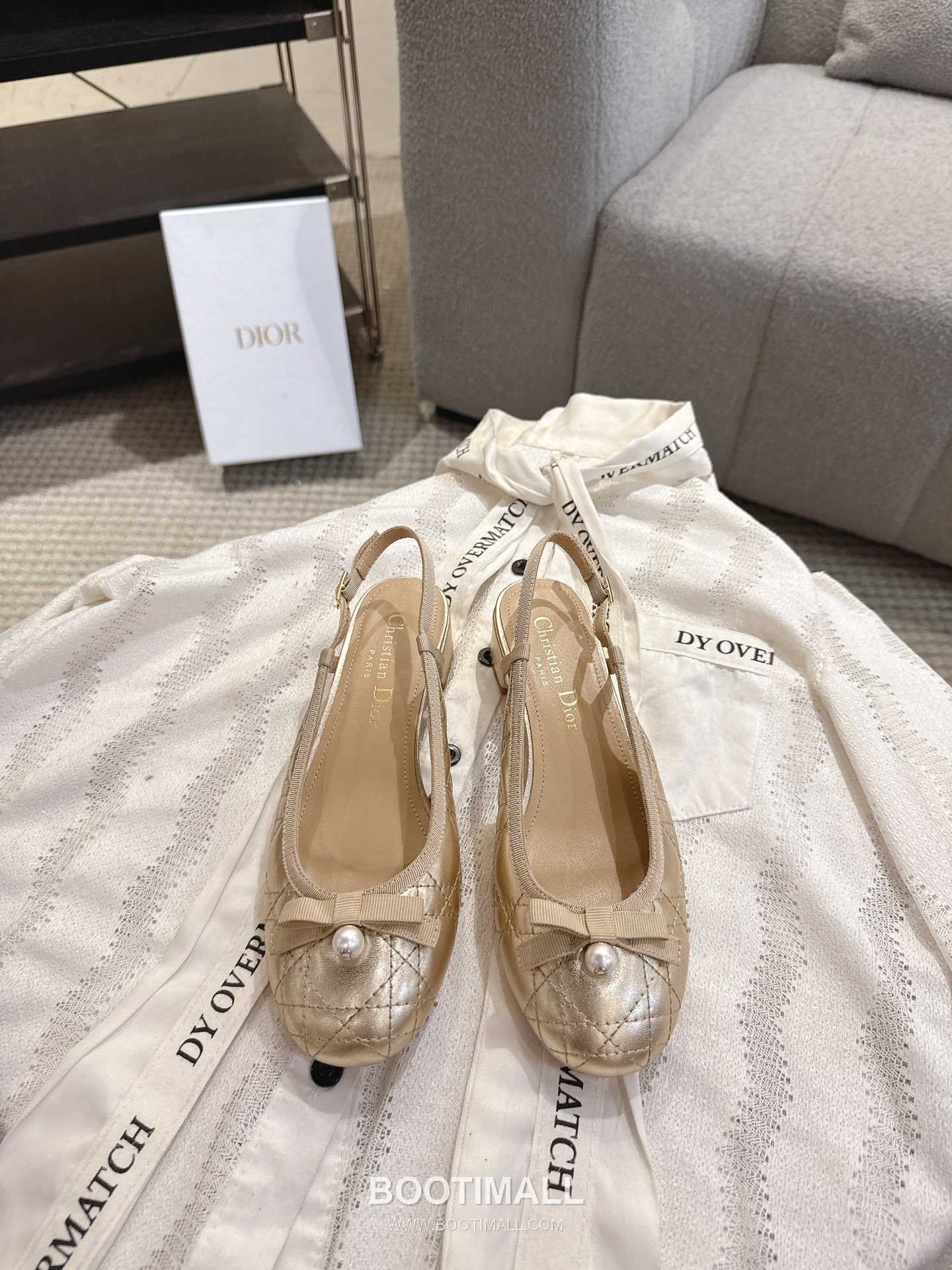 Dior CD Pearl Quilted Lambskin Ballet Flat Shoes 디올 CD 펄 퀼팅 램스킨 발레 플랫 슈즈 1